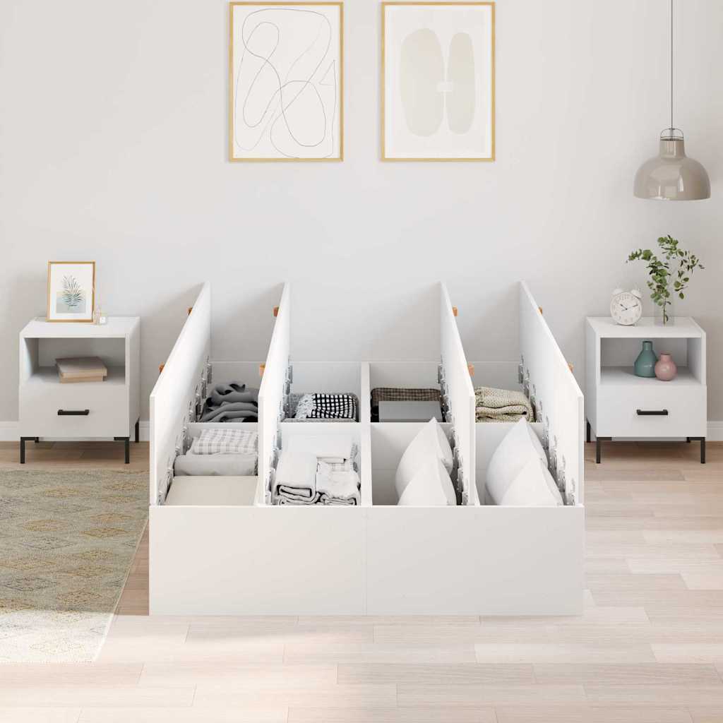 vidaXL Κρεβάτι με αποθηκευτικό χώρο Λευκό 120x200 εκ.