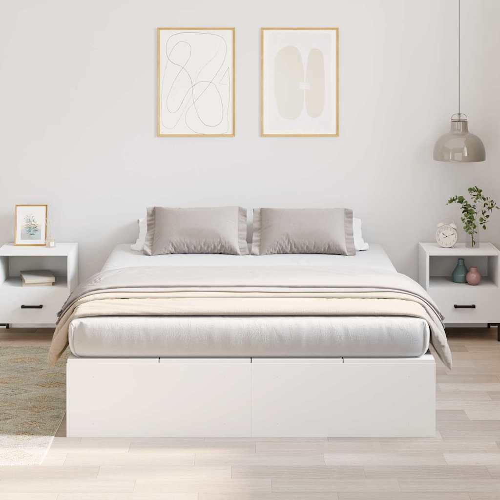 vidaXL Κρεβάτι Αποθήκευσης Λευκό 150x200 cm