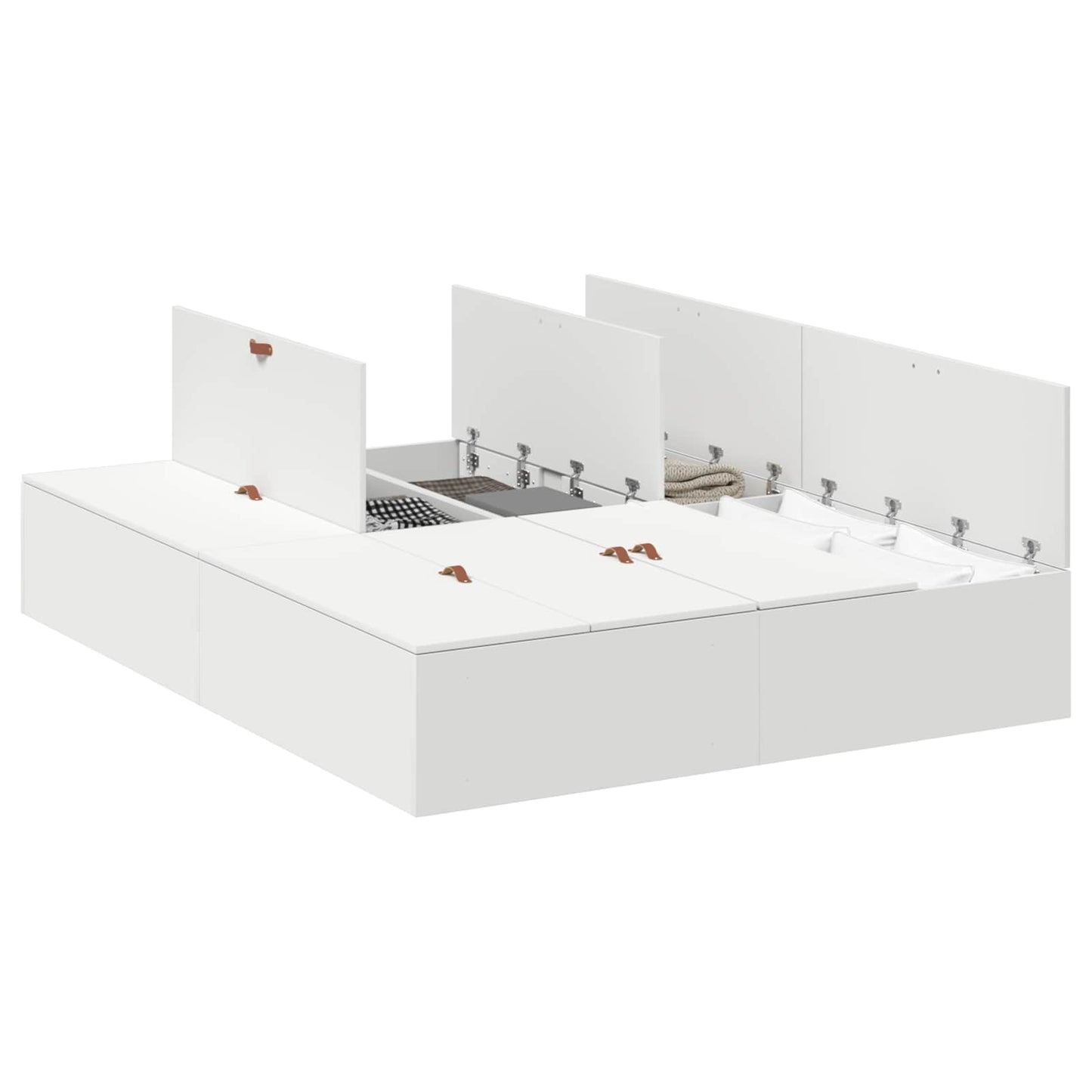 vidaXL Κρεβάτι Αποθήκευσης Λευκό 150x200 cm
