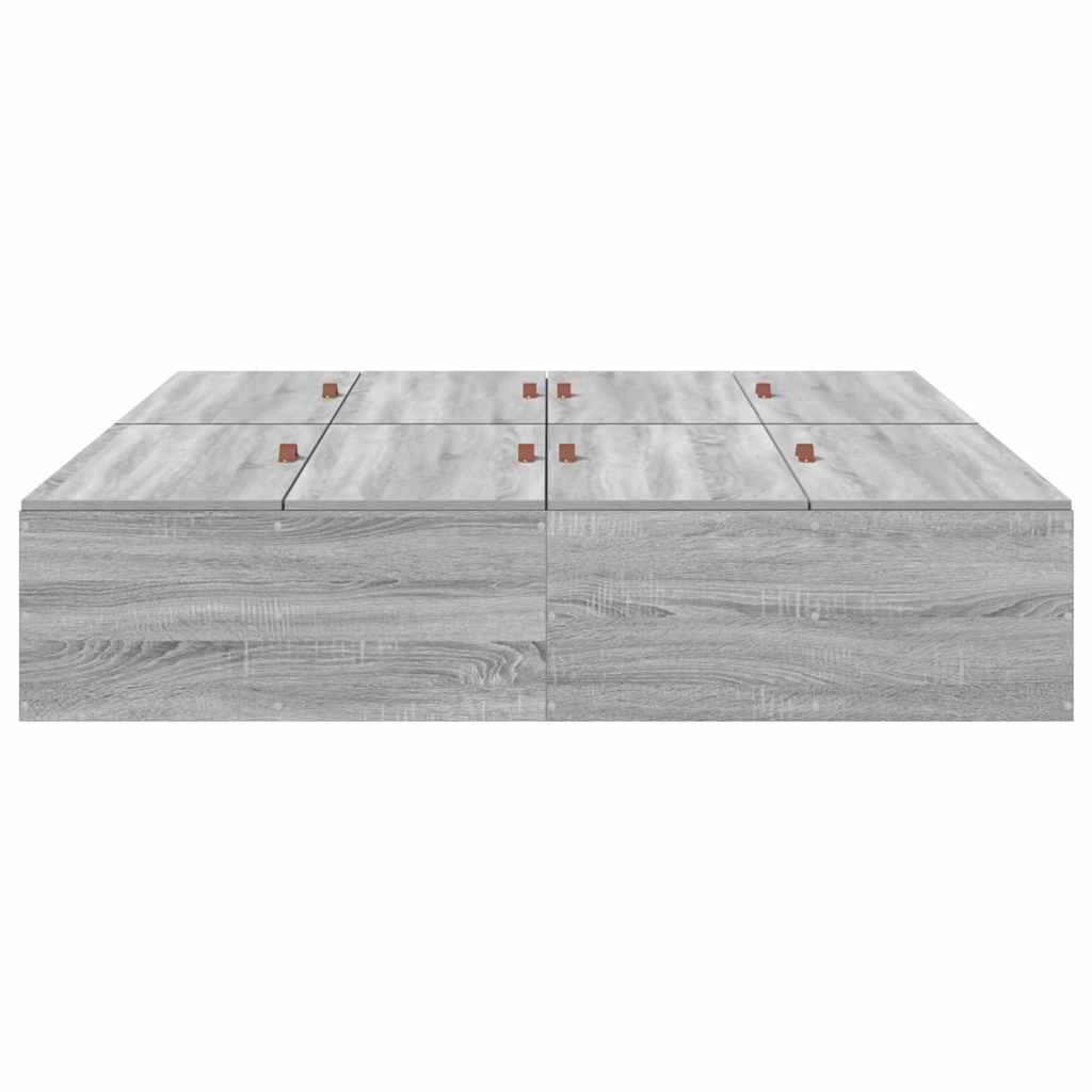 vidaXL Σκελετός Κρεβατιού Γκρι sonoma 150 x 200 cm Επεξεργασμένο ξύλο