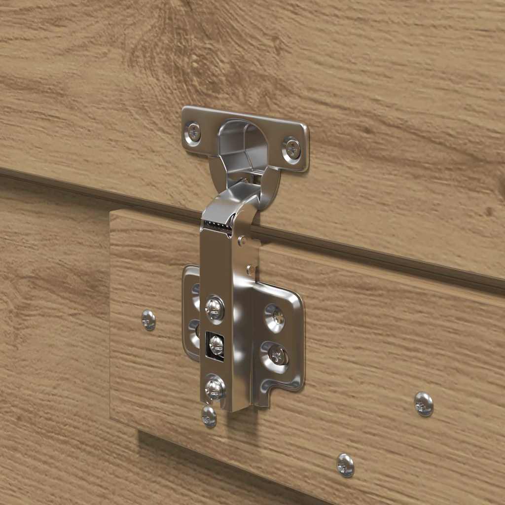 vidaXL Κρεβάτι με αποθηκευτικό χώρο με πόρτα Artisan Oak 150 x 200 cm