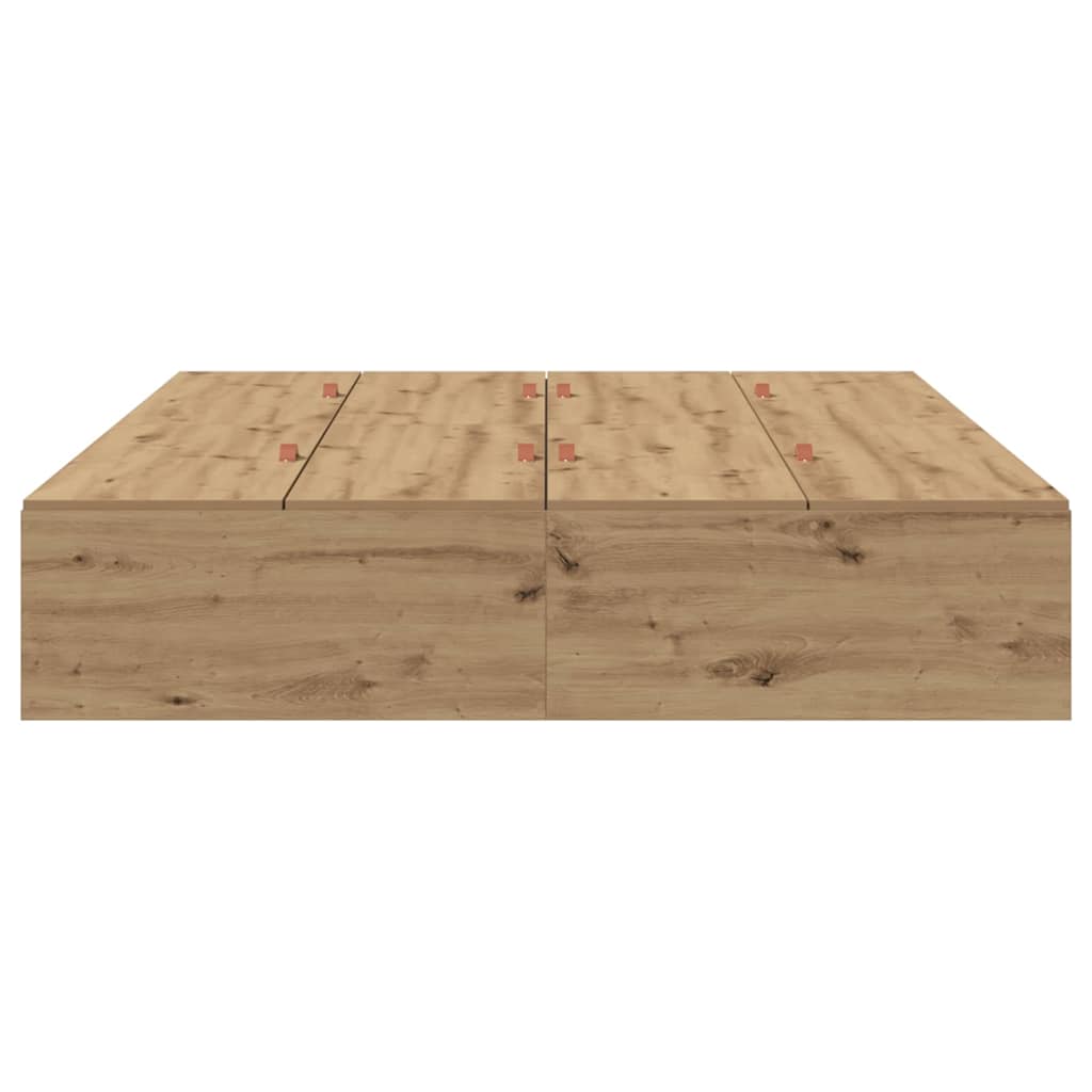 vidaXL Κρεβάτι με αποθηκευτικό χώρο με πόρτα Artisan Oak 150 x 200 cm