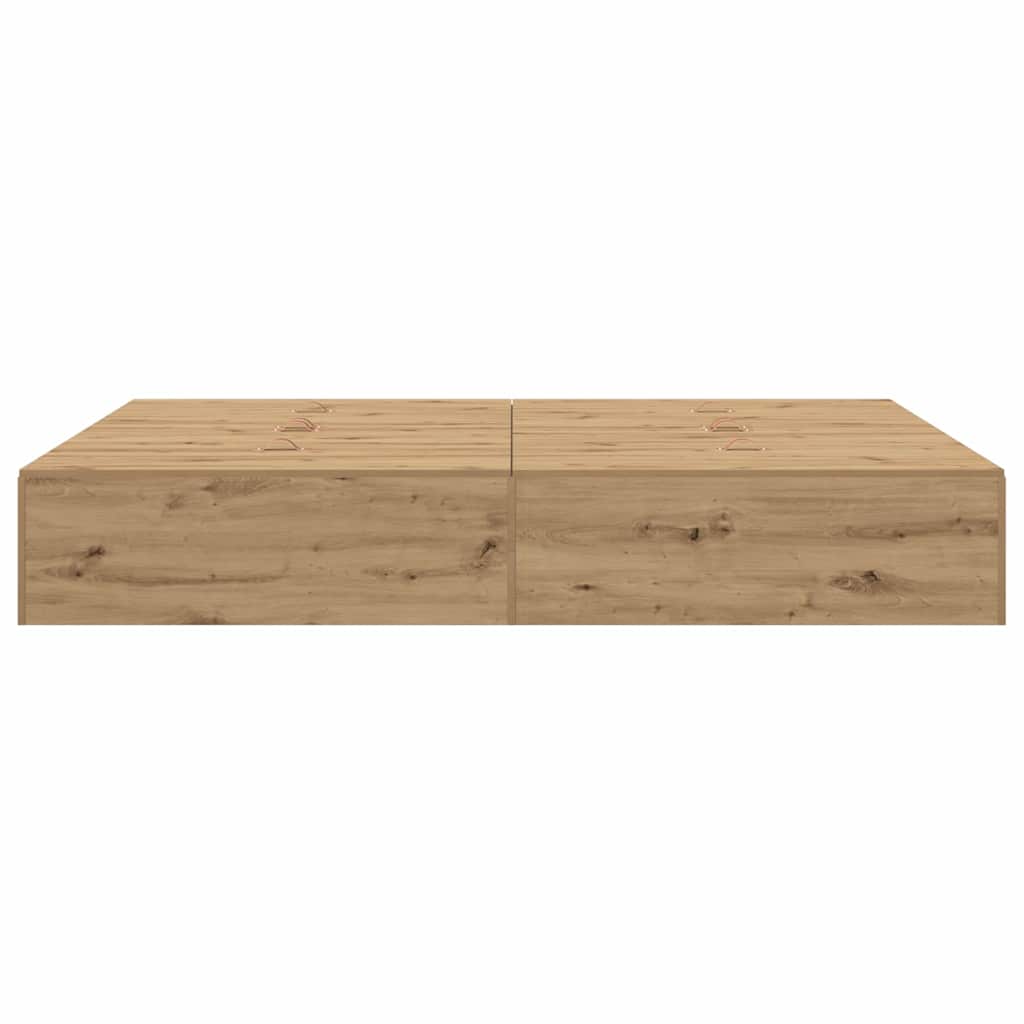 vidaXL Κρεβάτι με αποθηκευτικό χώρο με πόρτα Artisan Oak 150 x 200 cm