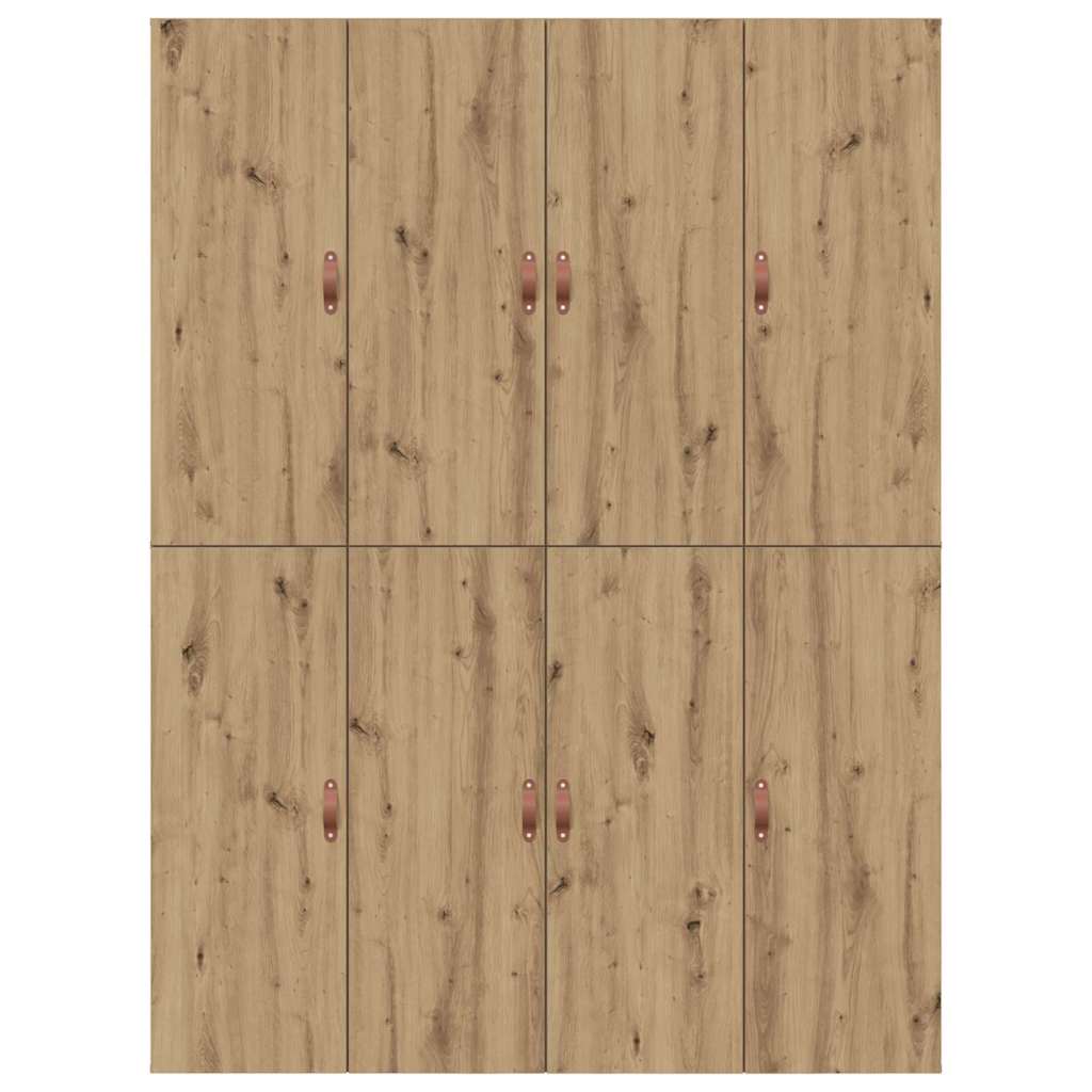 vidaXL Κρεβάτι με αποθηκευτικό χώρο με πόρτα Artisan Oak 150 x 200 cm