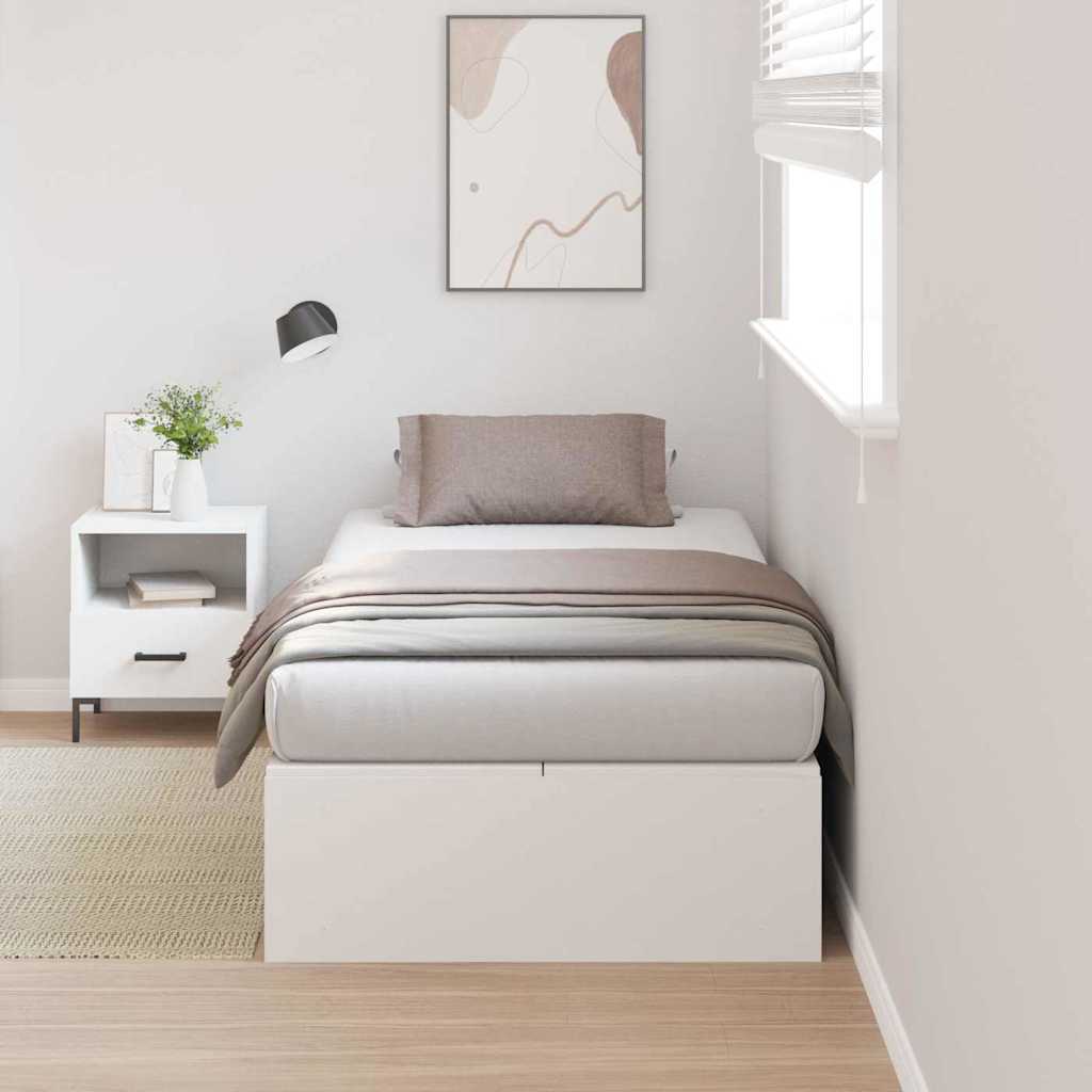 vidaXL Κρεβάτι αποθήκης λευκό 90x190 cm
