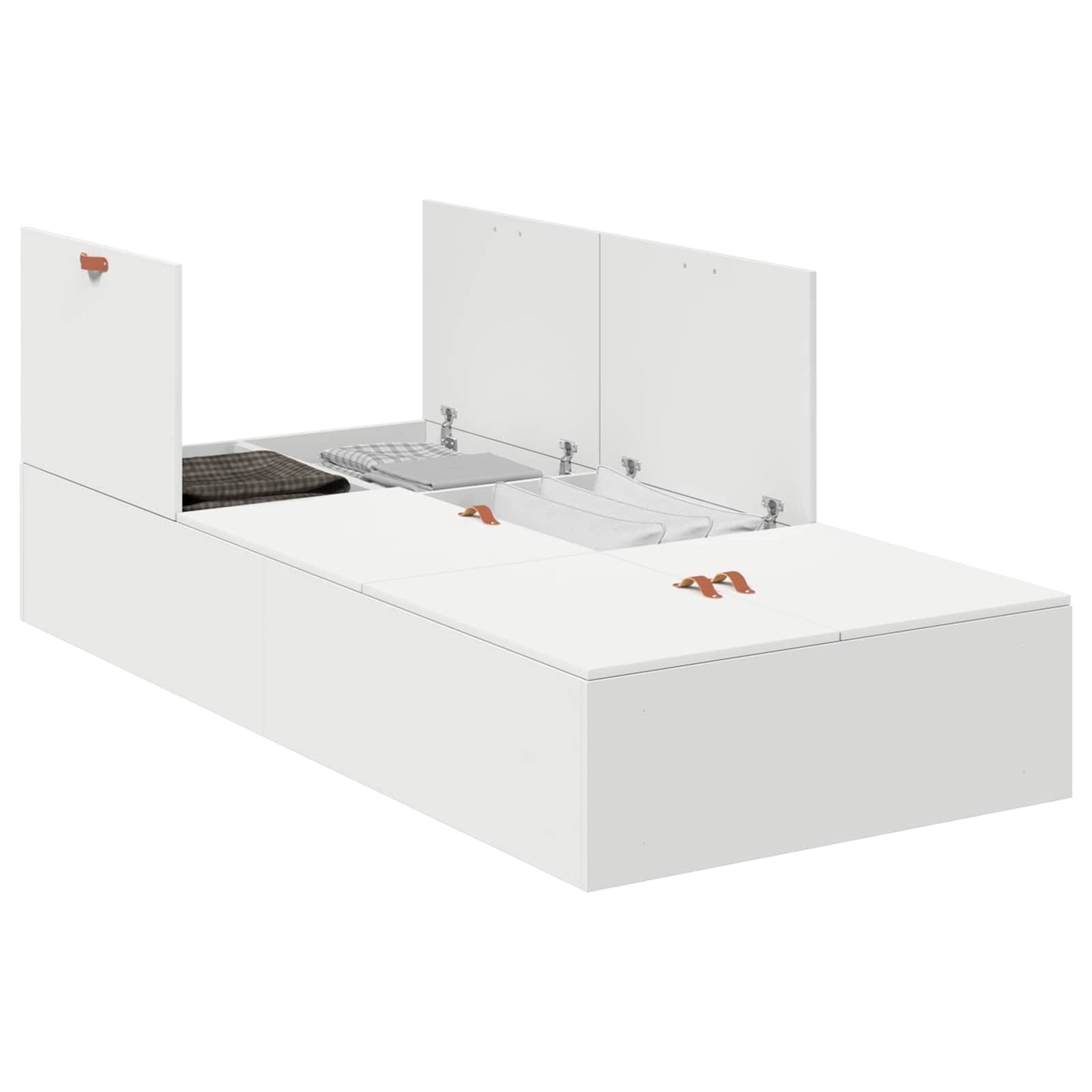 vidaXL Κρεβάτι αποθήκης λευκό 90x190 cm