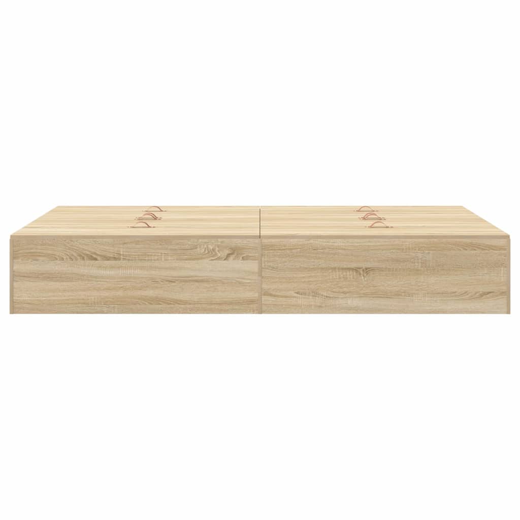 vidaXL Κρεβάτι με αποθηκευτικό χώρο Δρύς Sonoma 120 x 190 cm