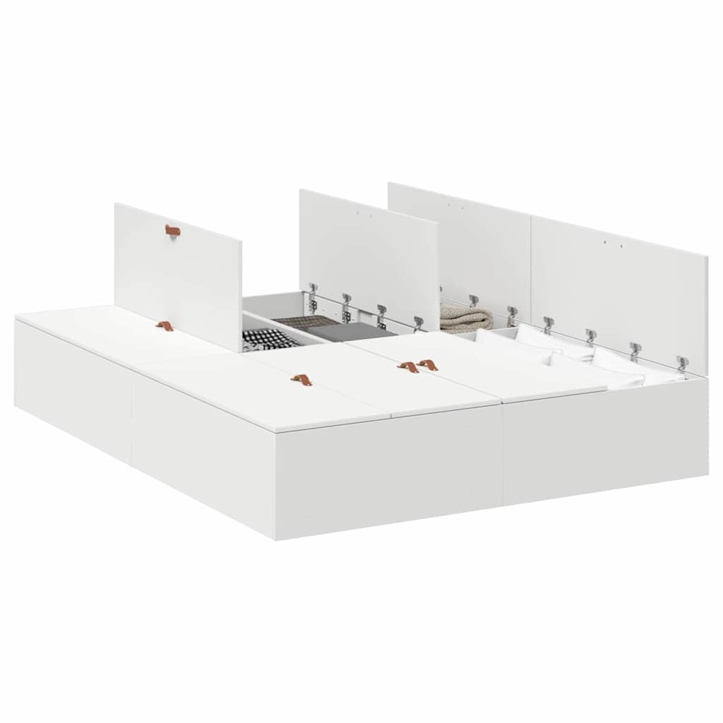 vidaXL Κρεβάτι Αποθήκης Λευκό 140x190 cm