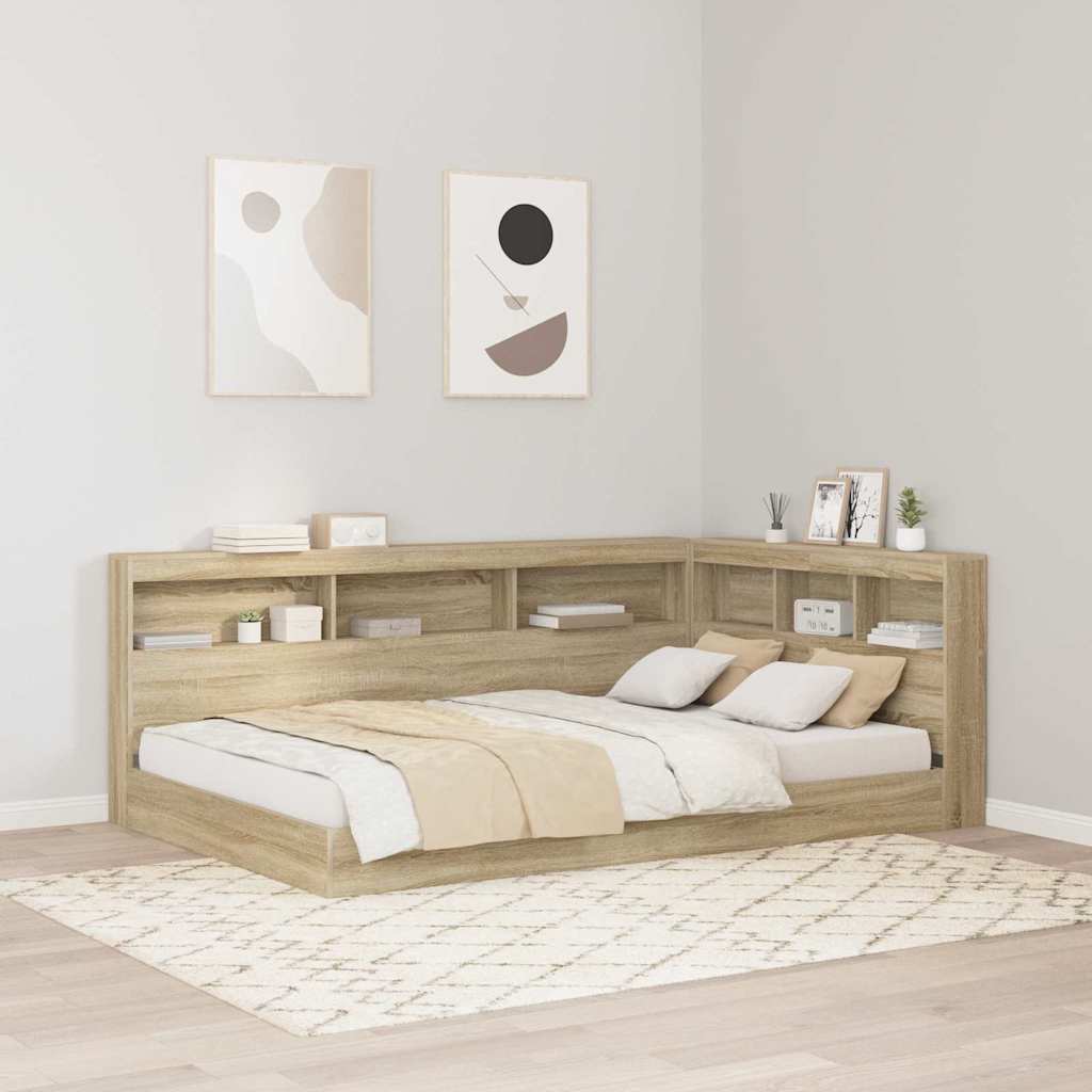 vidaXL Κεφαλάρι Αποθήκης με ράφι Sonoma Δρυς 120 cm Επεξεργασμένο ξύλο