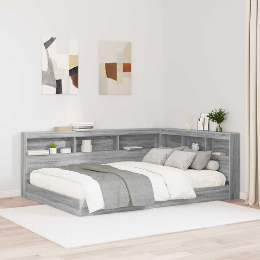 vidaXL Κεφαλάρι Αποθήκης Γκρίζο Σονομα 150 cm Επεξεργασμένο ξύλο