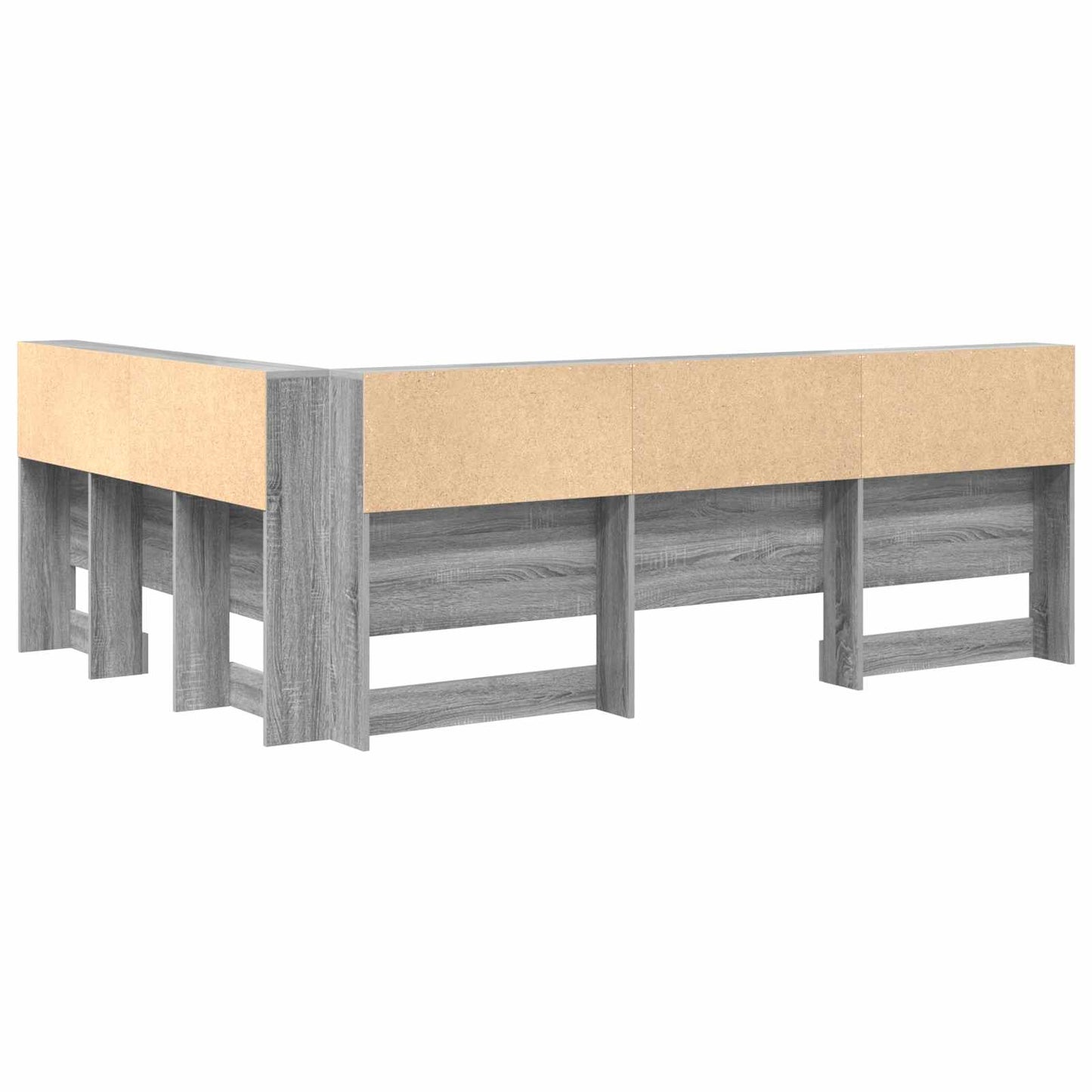 vidaXL Κεφαλάρι Αποθήκης Γκρίζο Σονομα 150 cm Επεξεργασμένο ξύλο
