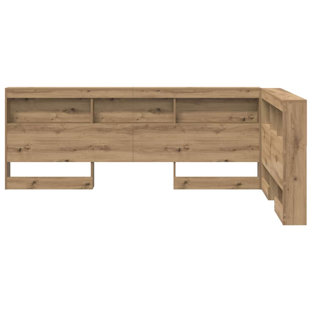 vidaXL Κεφαλάρι Αποθήκης με ράφι Artisan Oak 120 cm Επεξεργασμένο ξύλο