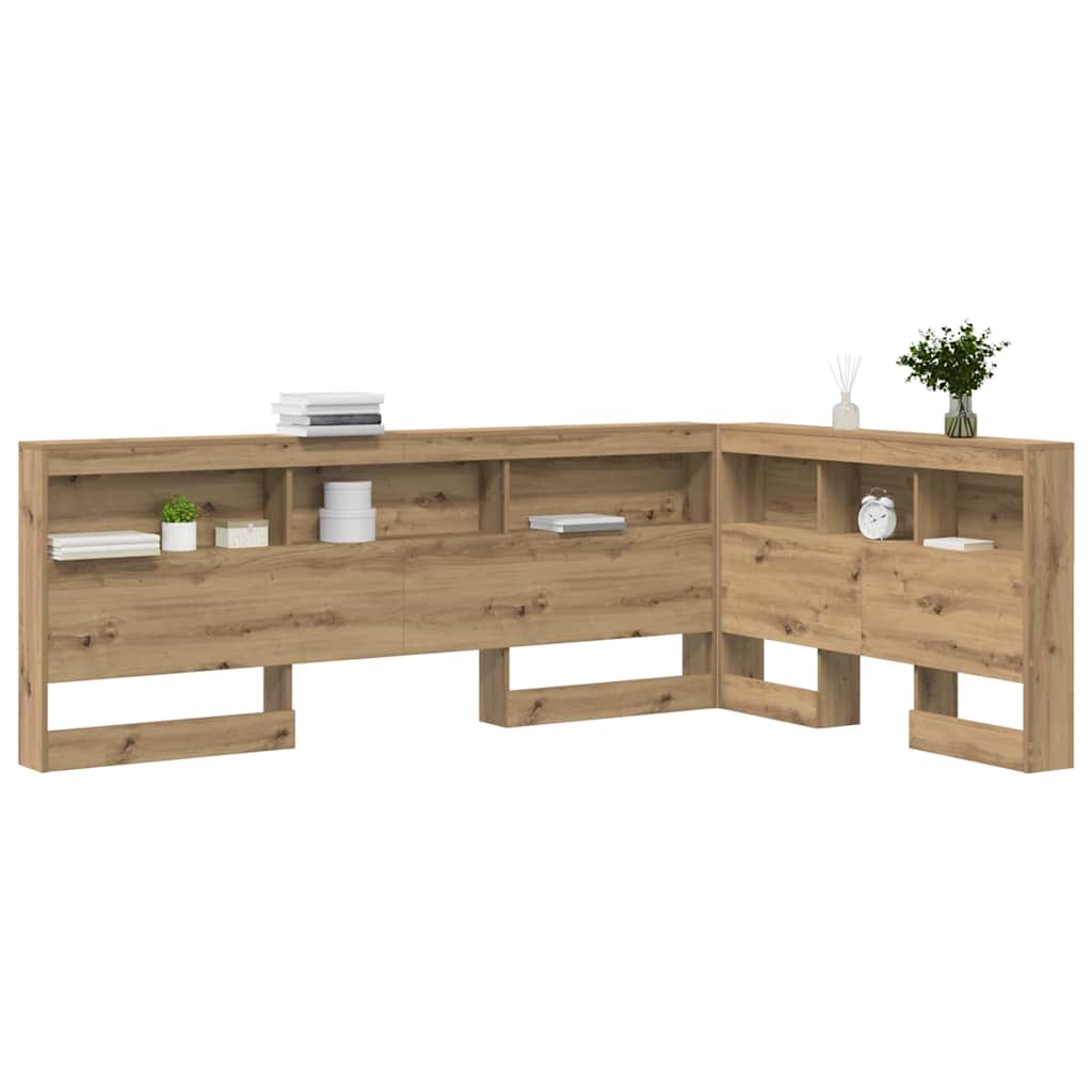 vidaXL Κεφαλάρι Αποθήκης με ράφι Artisan Oak 120 cm Επεξεργασμένο ξύλο