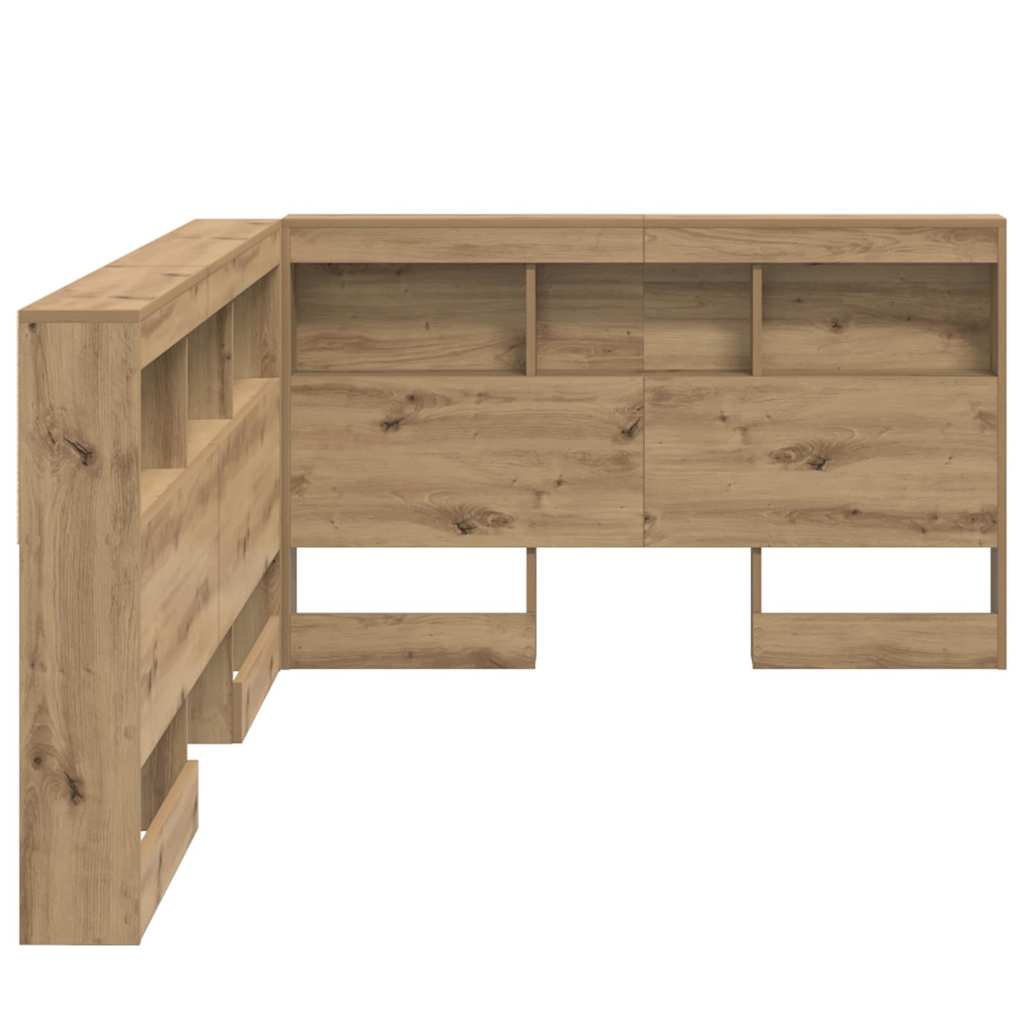 vidaXL Κεφαλάρι Αποθήκης με ράφι Artisan Oak 120 cm Επεξεργασμένο ξύλο