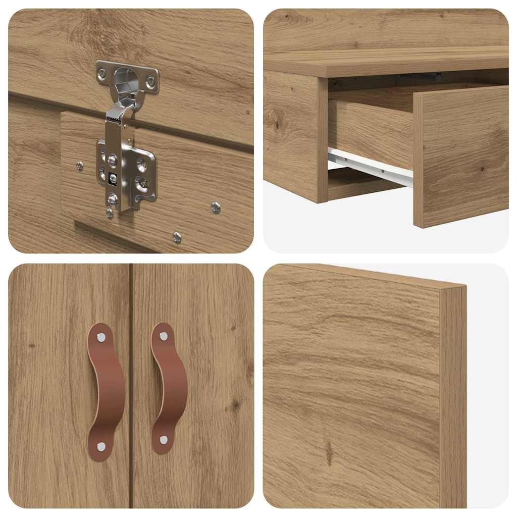 vidaXL Κρεβάτι με αποθηκευτικό χώρο με συρτάρι Artisan Oak 100 cm