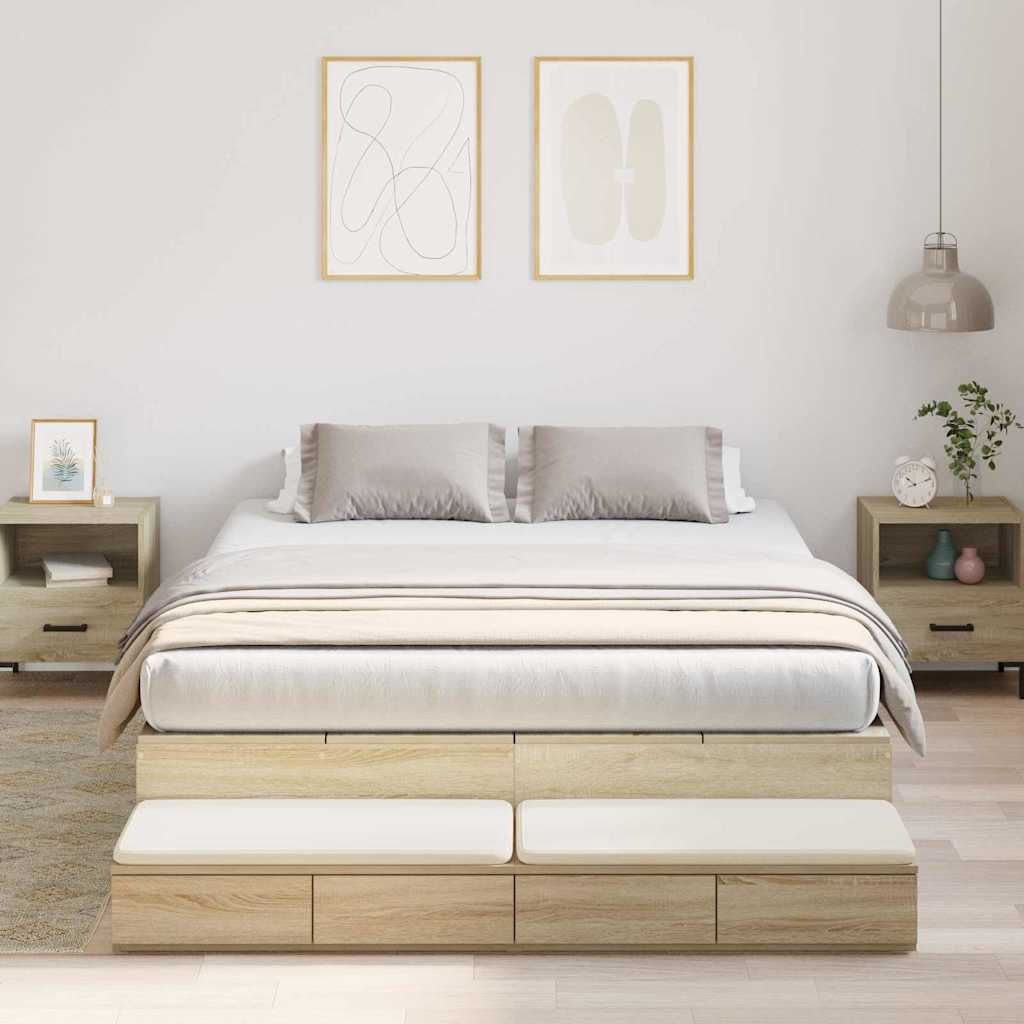 vidaXL Κρεβάτι αποθήκης από Σοκολάτα 150x200 εκ