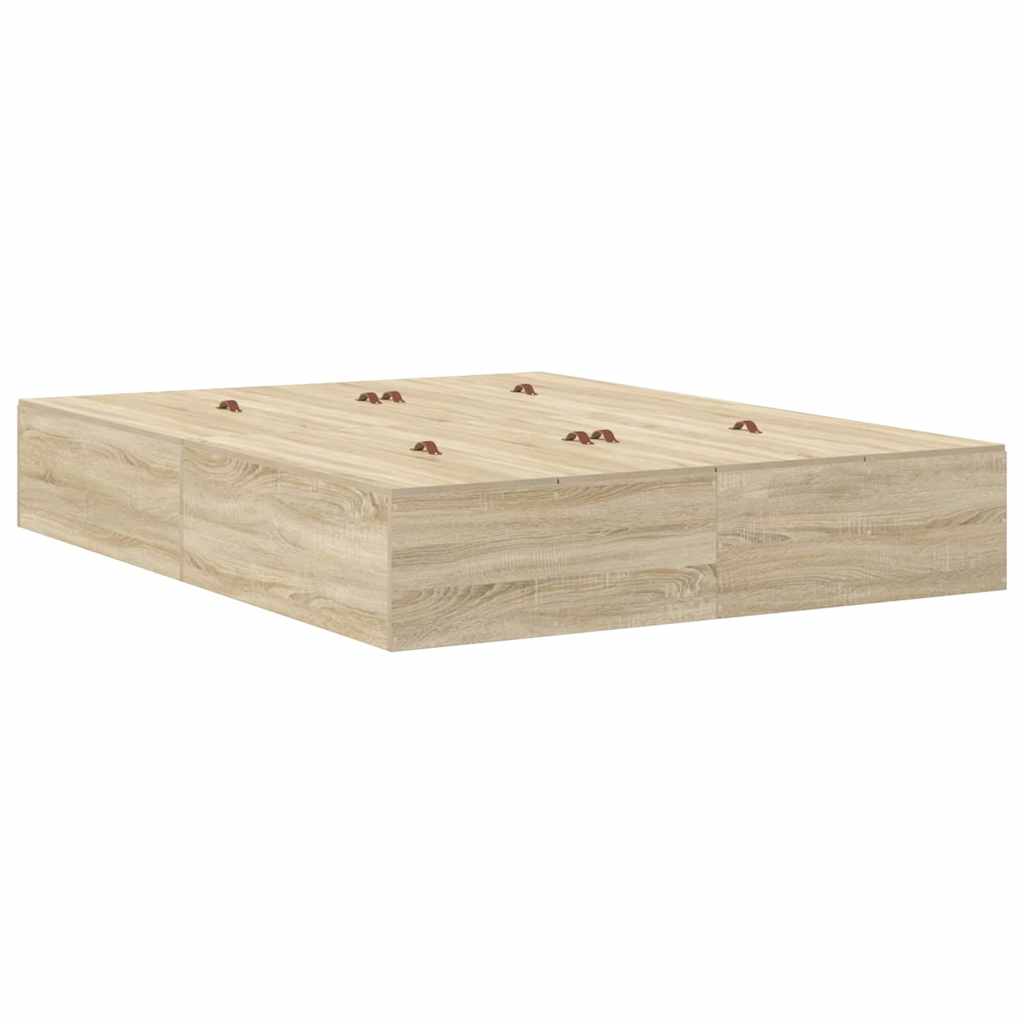 vidaXL Κρεβάτι αποθήκης από Σοκολάτα 150x200 εκ