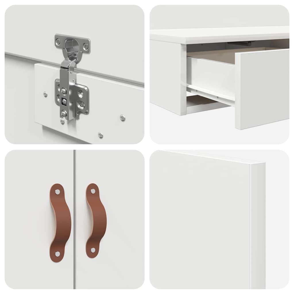 vidaXL Κρεβάτι με αποθηκευτικό χώρο Λευκό 90 cm Επεξεργασμένο ξύλο