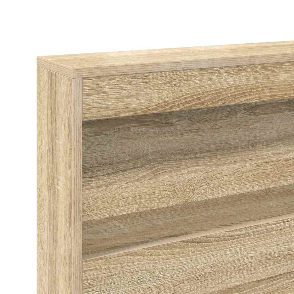vidaXL Κρεβάτι Βιβλιοθήκης Sonoma Δρυς 160 x 200 cm Επεξεργασμένο ξύλο
