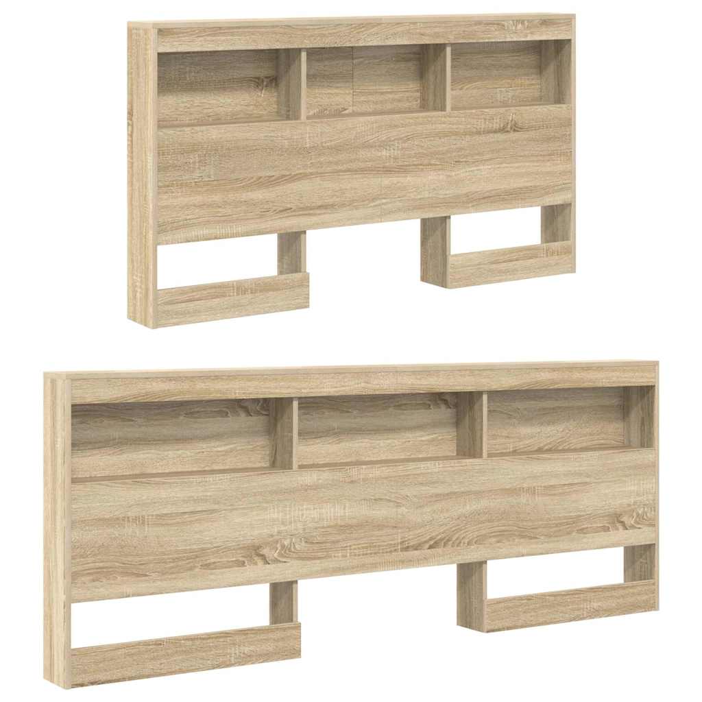 vidaXL Κρεβάτι Βιβλιοθήκης Sonoma Δρυς 160 x 200 cm Επεξεργασμένο ξύλο