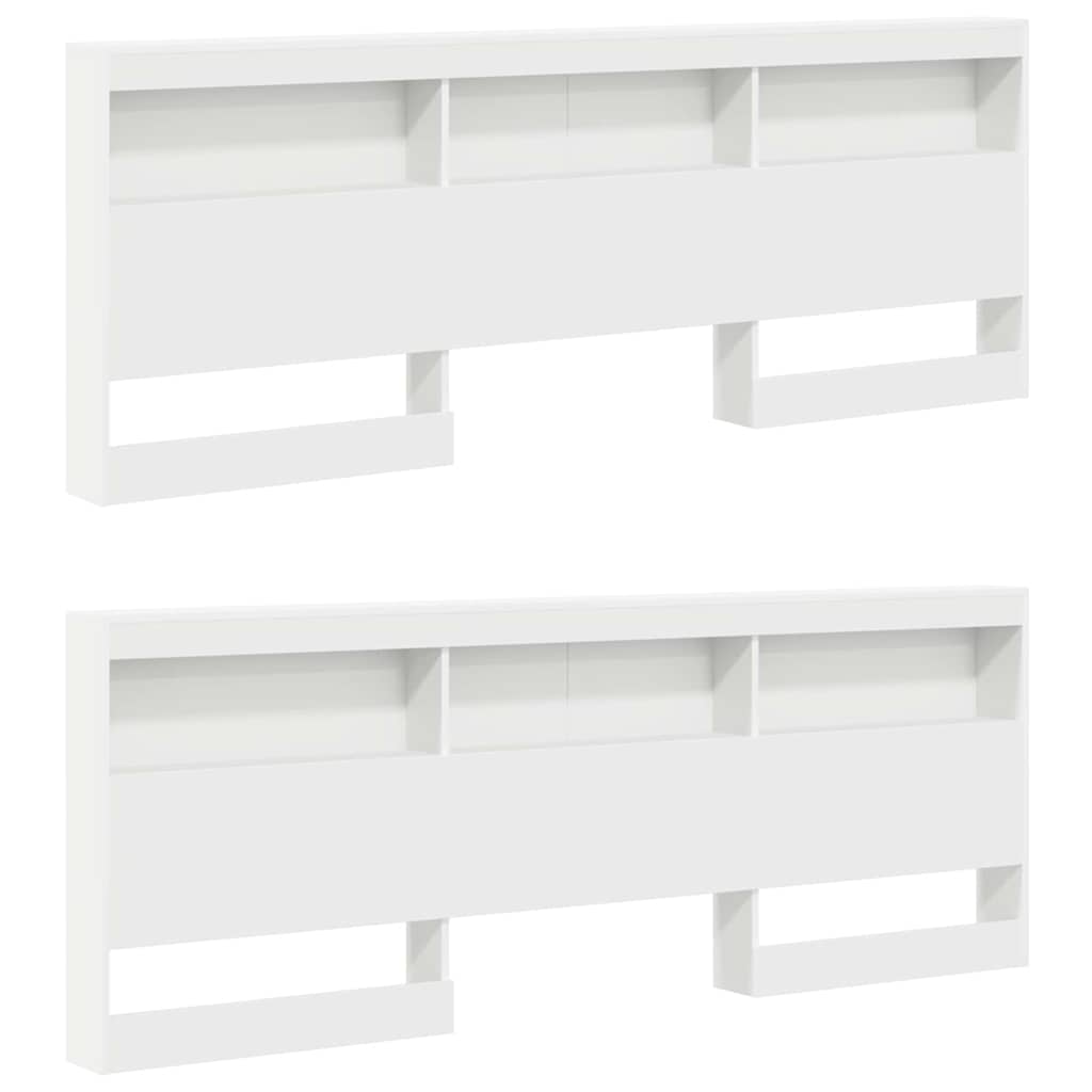 vidaXL Κρεβάτι Βιβλιοθήκης Λευκό 180 x 200 cm Επεξεργασμένο ξύλο