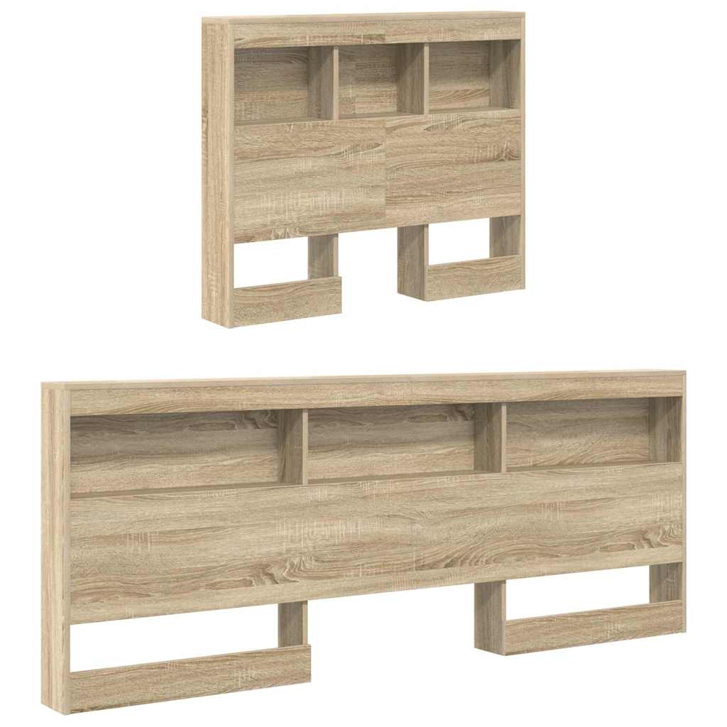 vidaXL Κρεβάτι Βιβλιοθήκης Δρύς Sonoma 75 x 190 cm Επεξεργασμένο ξύλο