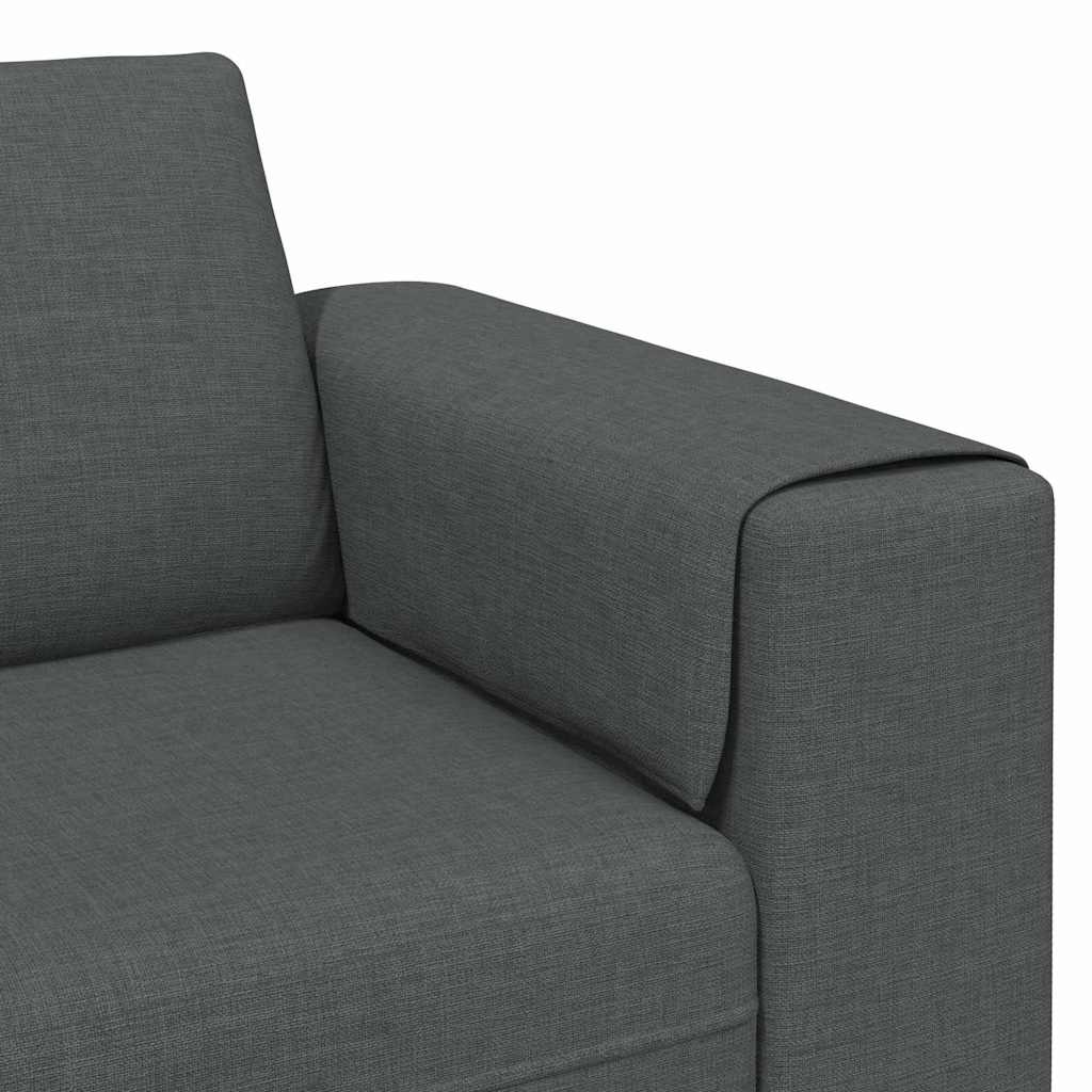 vidaXL Καναπές σαλονιού Σκούρο Γκρι 250 x 77 x 76 εκ. Πολυεστέρας