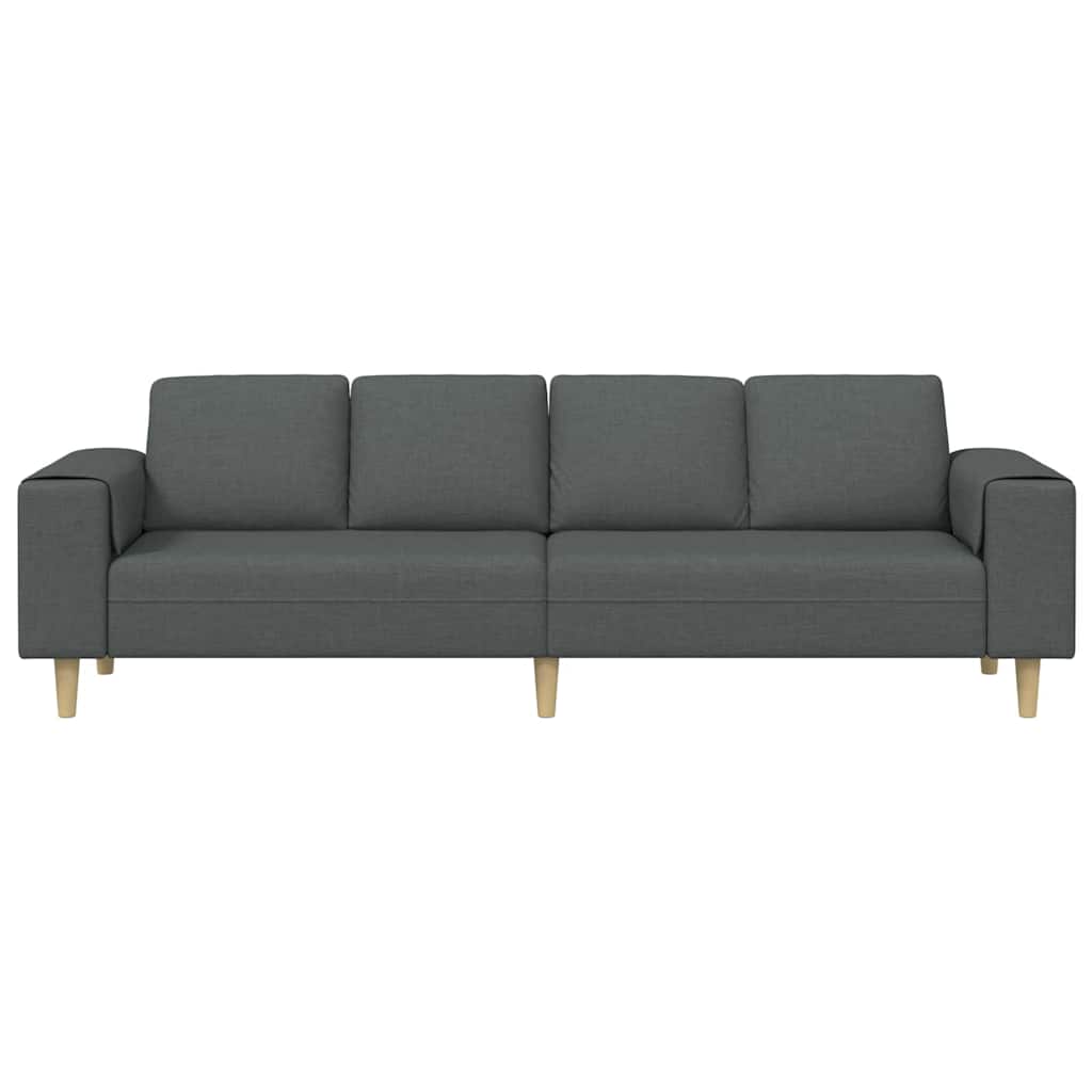 vidaXL Καναπές σαλονιού Σκούρο Γκρι 250 x 77 x 76 εκ. Πολυεστέρας