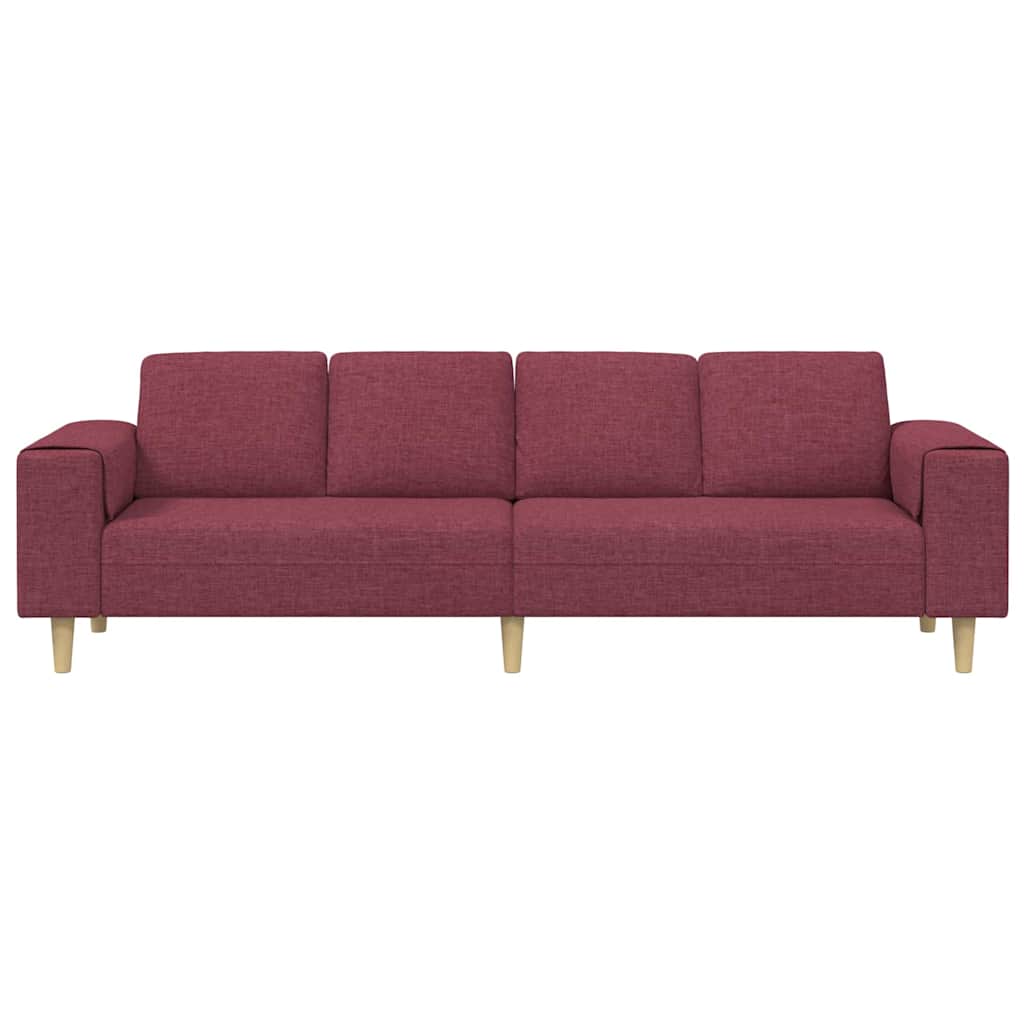 vidaXL Καναπές σαλονιού Κόκκινο 250 x 77 x 76 εκ. Πολυεστέρας
