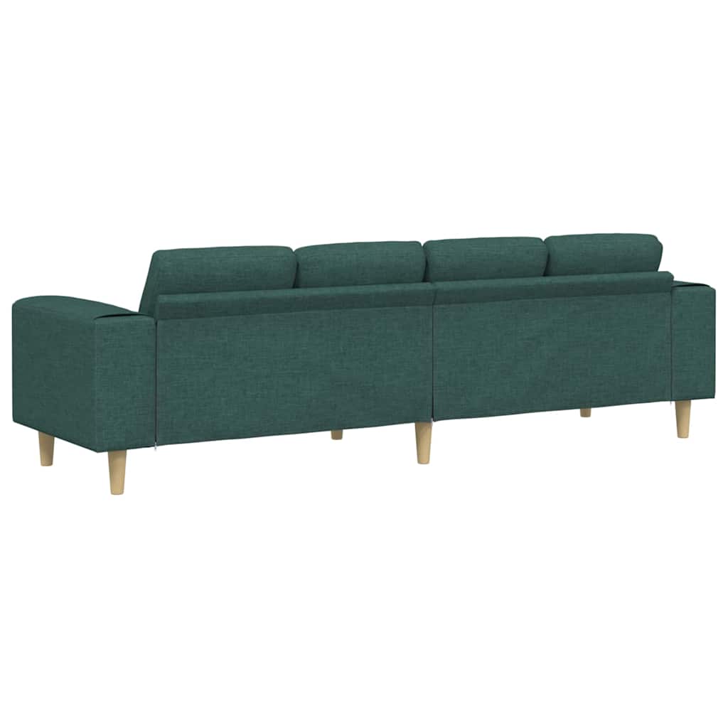 vidaXL Καναπές σαλονιού Σκούρο Πράσινο 250 x 77 x 76 εκ. Πολυεστέρας