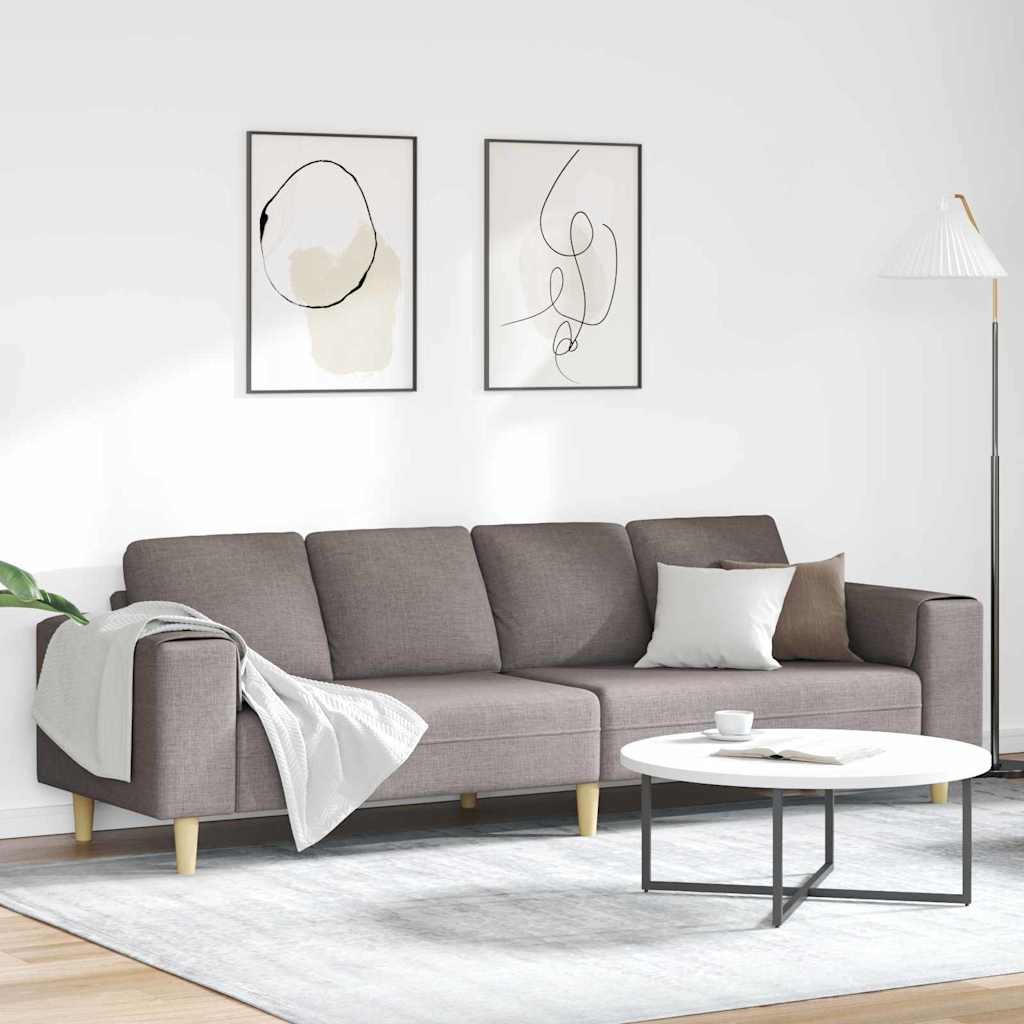 vidaXL Καναπές σαλονιού Taupe 250 x 77 x 76 εκ. Πολυεστέρας