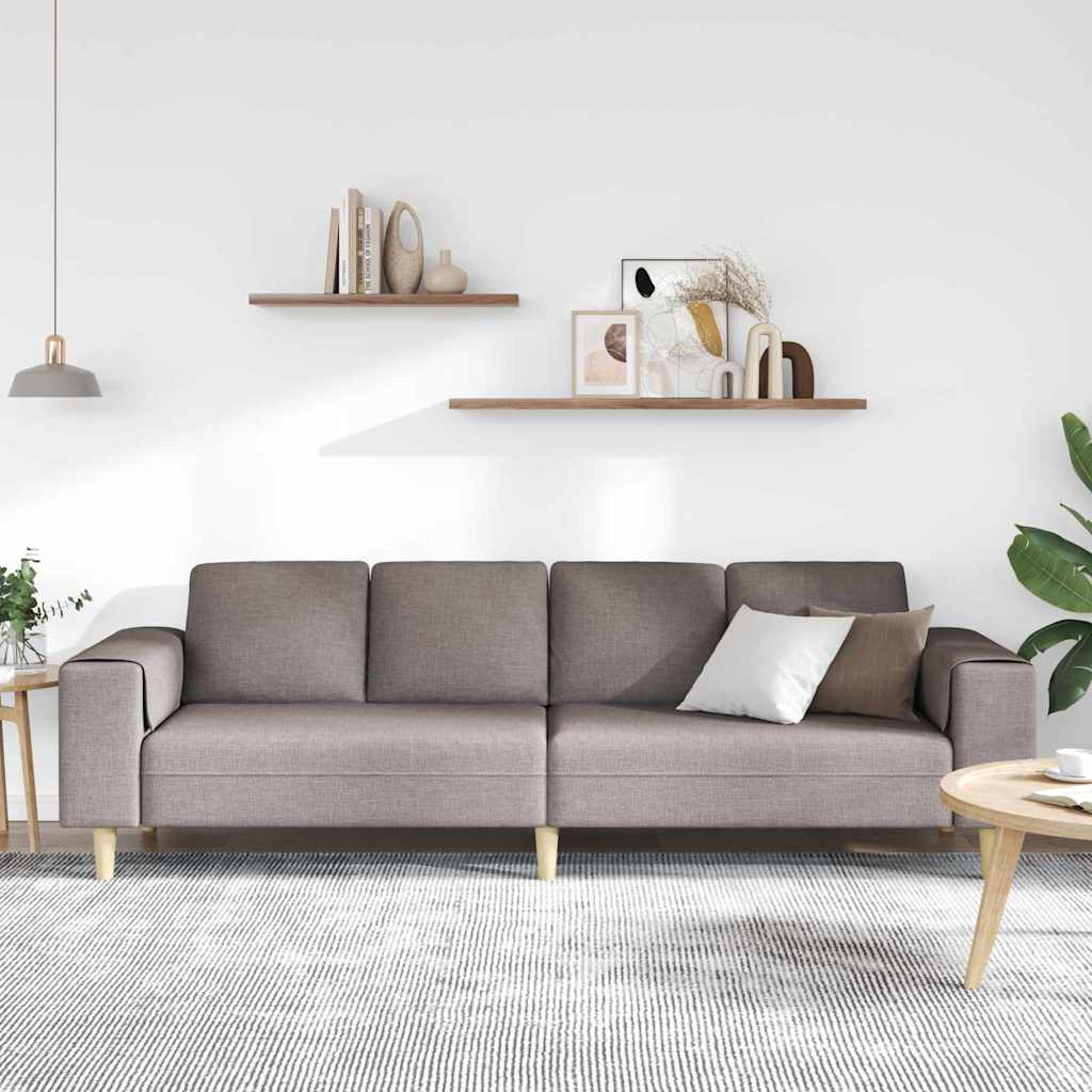 vidaXL Καναπές σαλονιού Taupe 250 x 77 x 76 εκ. Πολυεστέρας