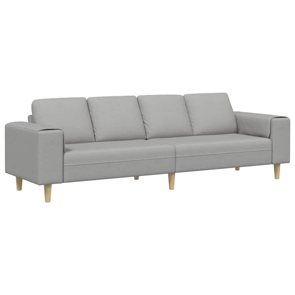 vidaXL Καναπές σαλονιού Σκίουρος Γκρί 250 x 77 x 76 εκ. Πολυεστέρας