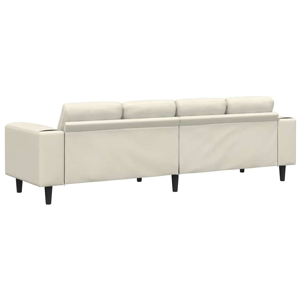 vidaXL Καναπές σαλονιού Κρεμ 250 x 77 x 76 εκ.