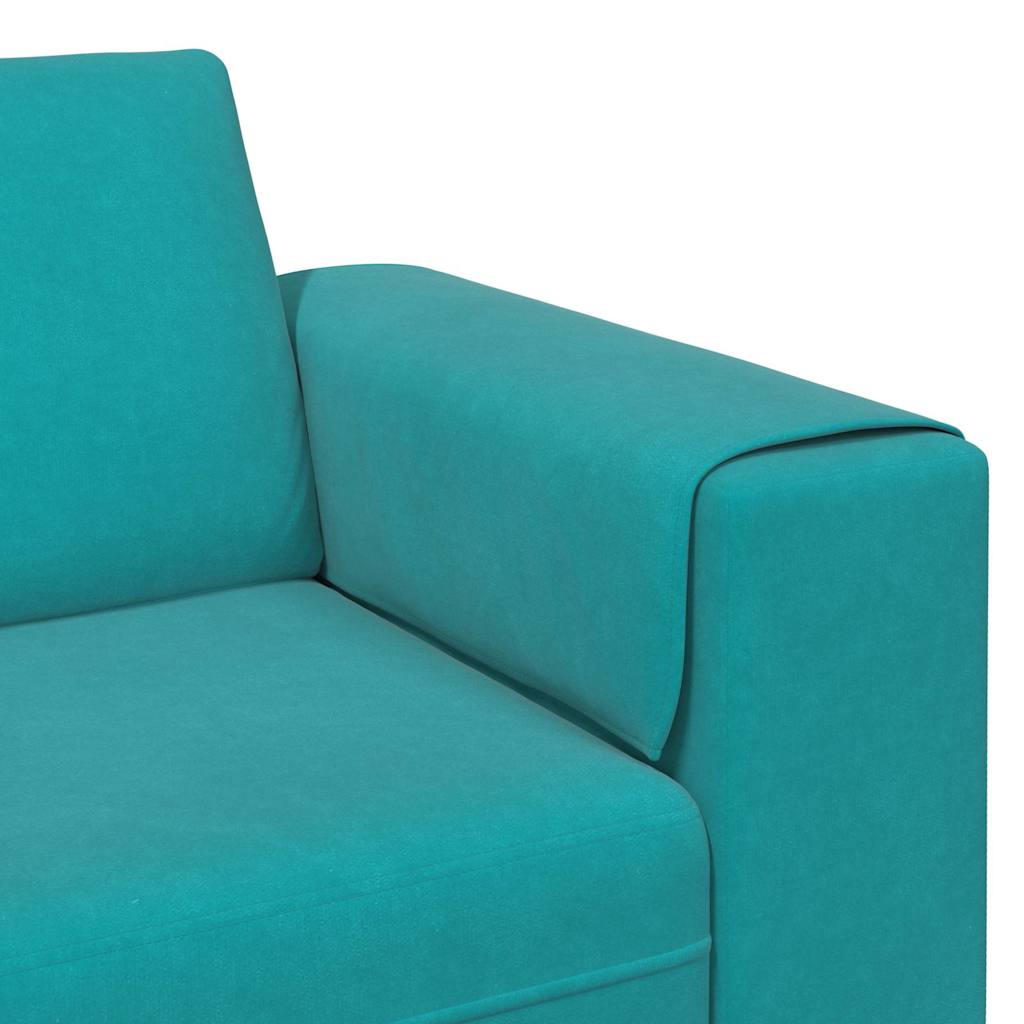 vidaXL Καναπές σαλονιού Τιρκουάζ 250 x 188 x 76 εκ.