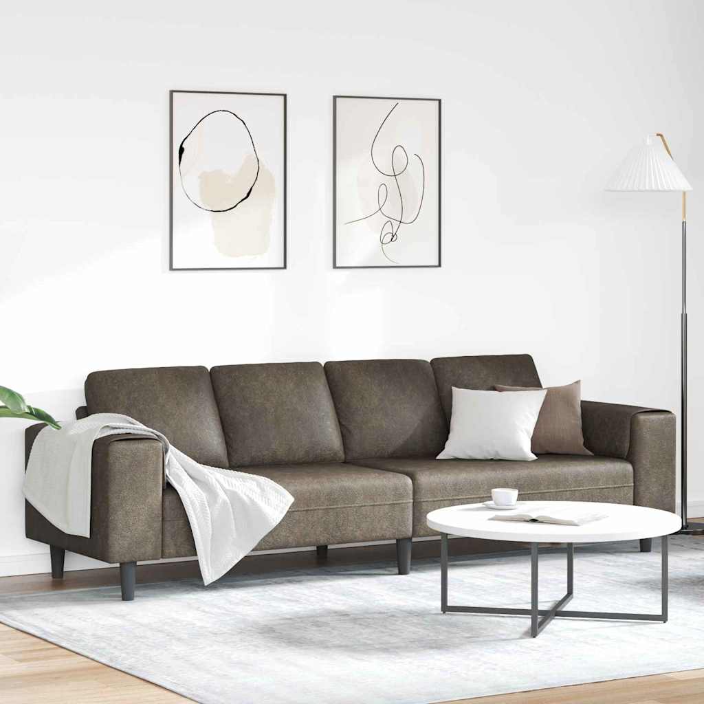 vidaXL Καναπές σαλονιού Σκούρο Γκρι 250 x 77 x 76 εκ.