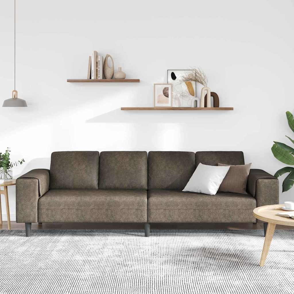 vidaXL Καναπές σαλονιού Σκούρο Γκρι 250 x 77 x 76 εκ.