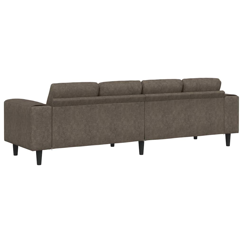 vidaXL Καναπές σαλονιού Σκούρο Γκρι 250 x 77 x 76 εκ.
