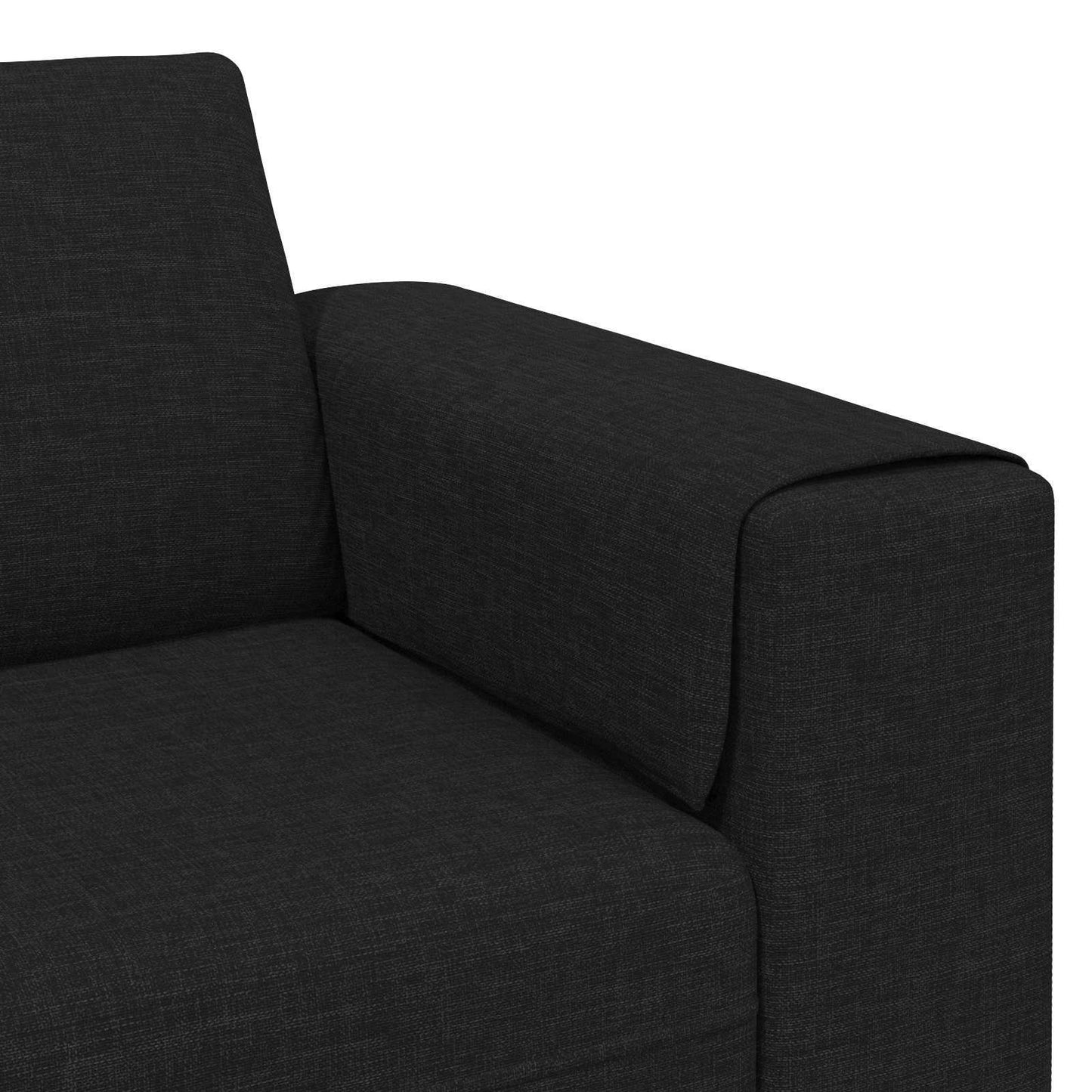 vidaXL Καναπές σαλονιού 3 pcs Μαύρο Πολυεστέρας