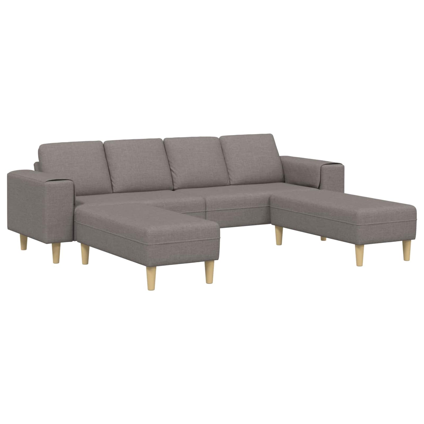 vidaXL Καναπές σαλονιού 3 pcs Taupe Πολυεστέρας