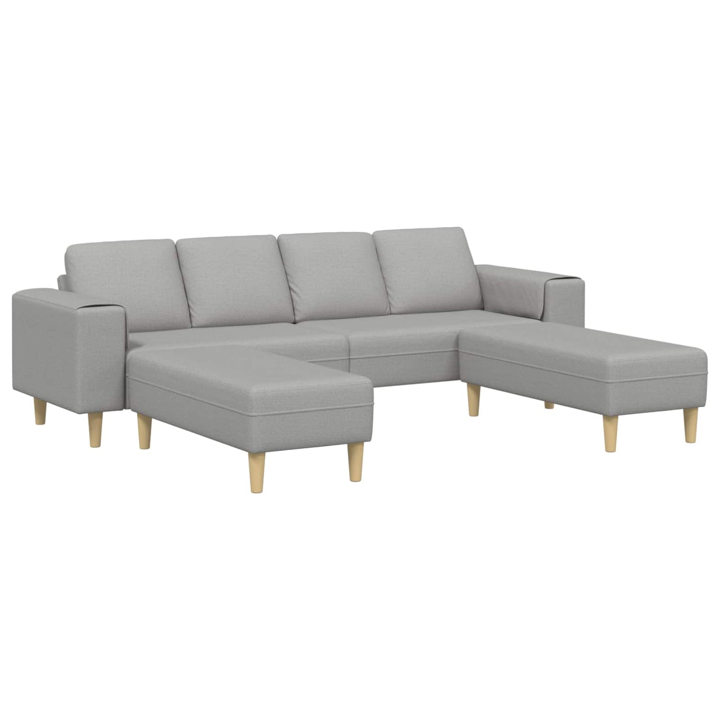 vidaXL Καναπές σαλονιού 3 pcs Σκίουρος Γκρί 250 x 188 x 76 εκ.