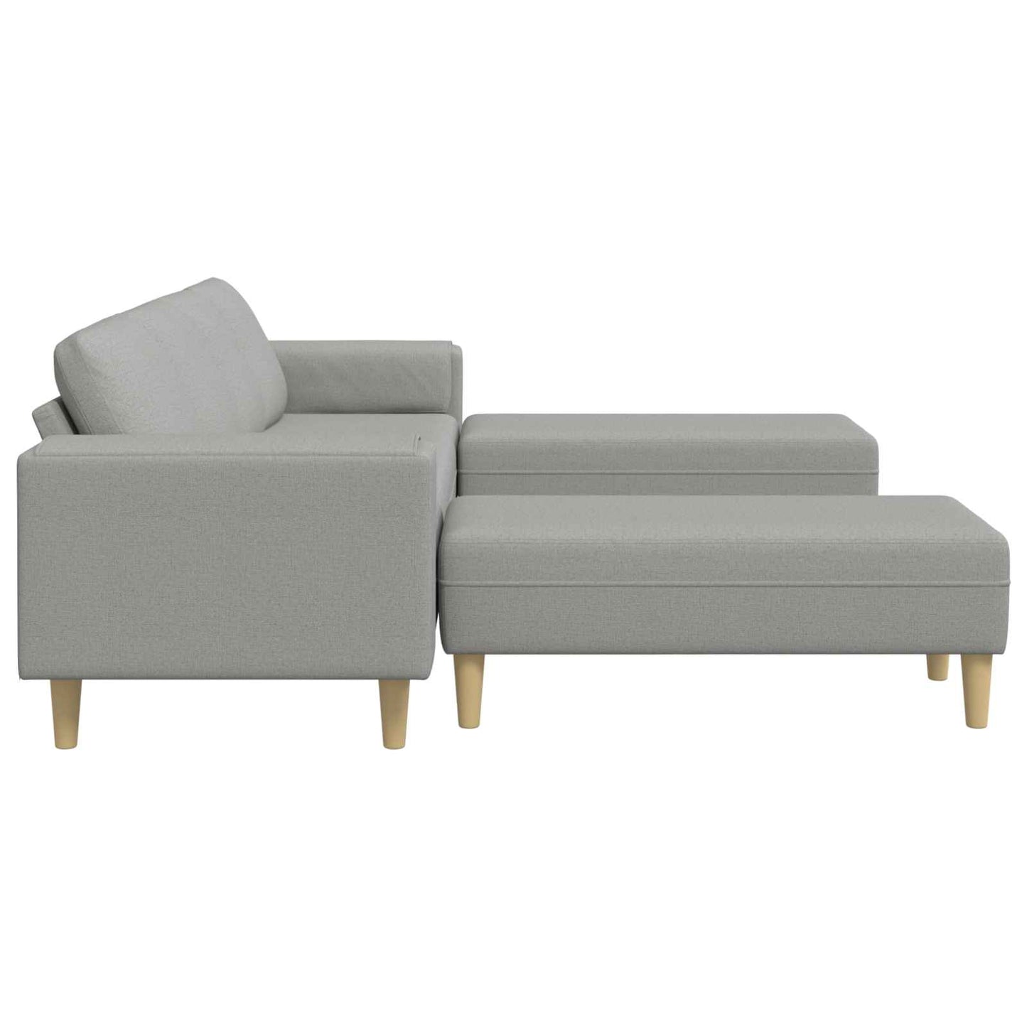 vidaXL Καναπές σαλονιού 3 pcs Σκίουρος Γκρί 250 x 188 x 76 εκ.