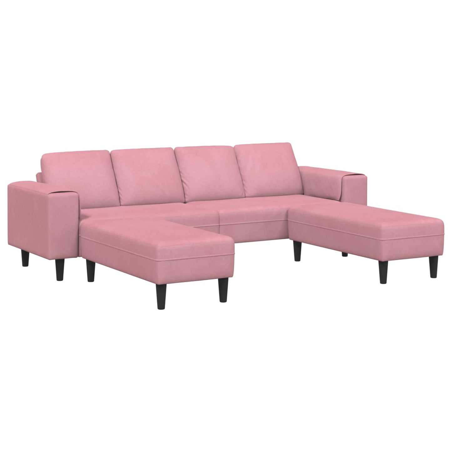 vidaXL Καναπές σαλονιού 3 pcs Ροζ 250 x 188 x 76 εκ.