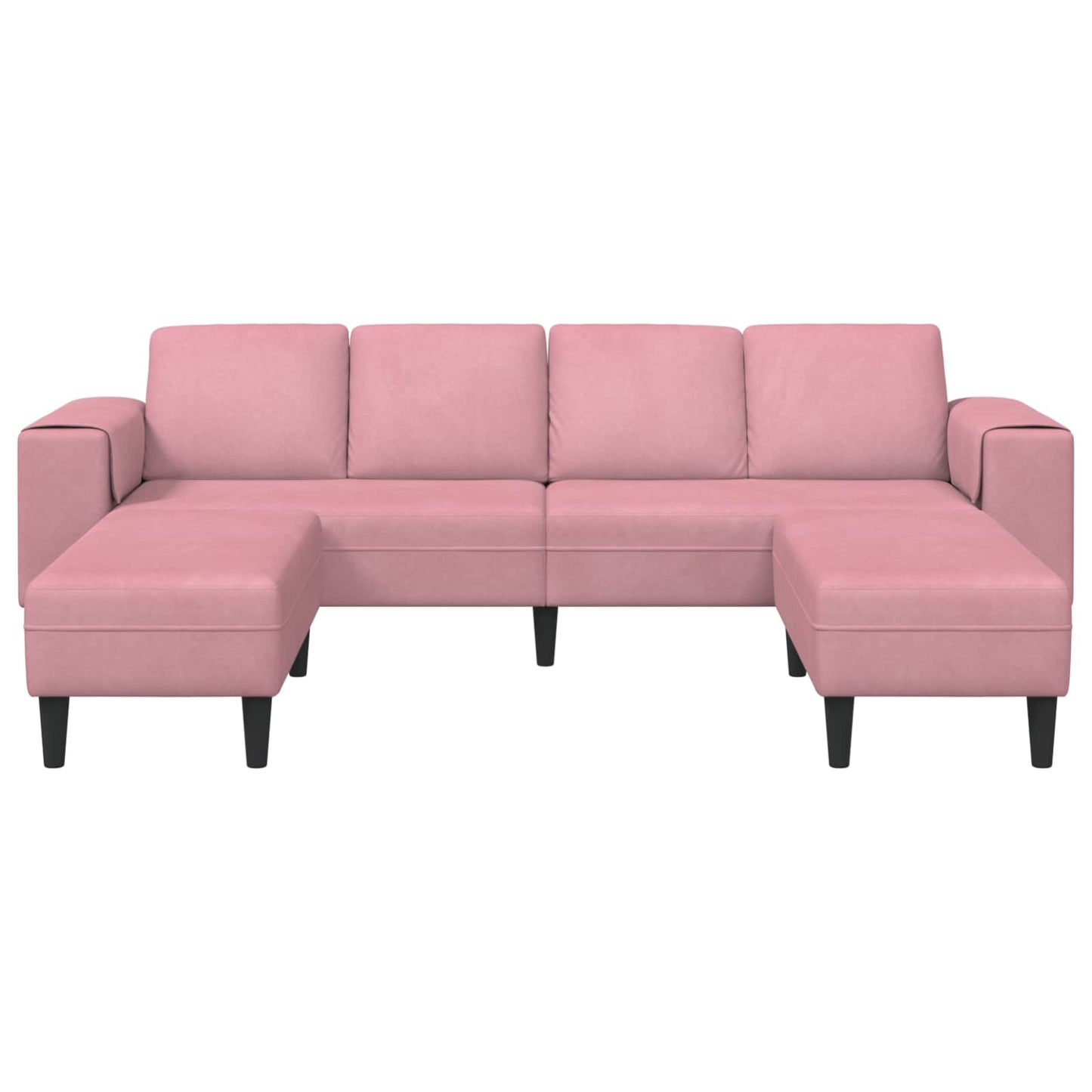 vidaXL Καναπές σαλονιού 3 pcs Ροζ 250 x 188 x 76 εκ.