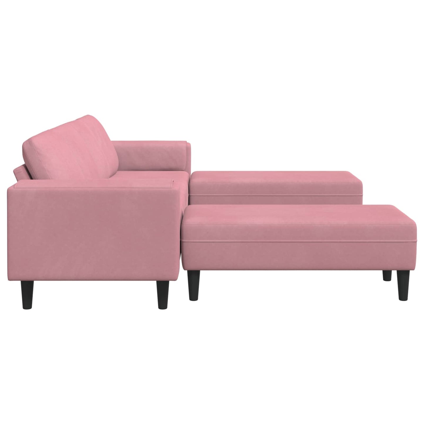 vidaXL Καναπές σαλονιού 3 pcs Ροζ 250 x 188 x 76 εκ.