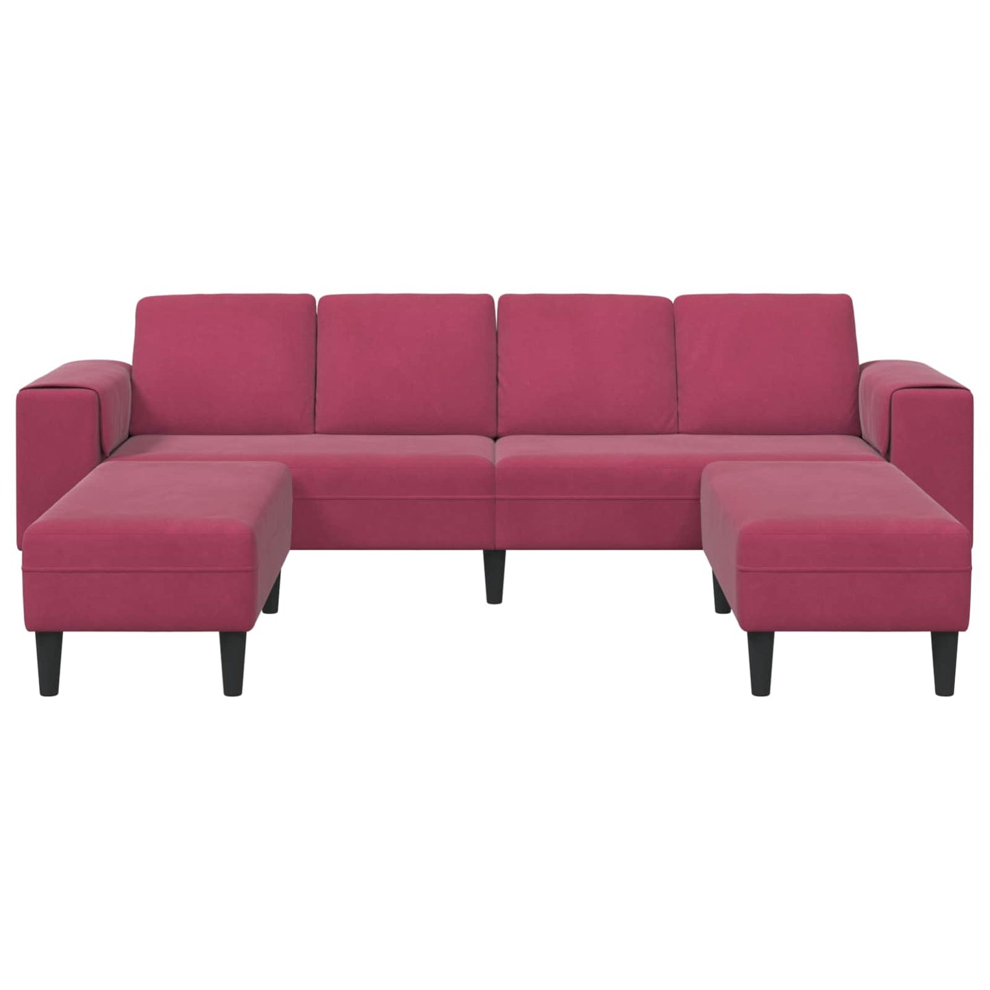 vidaXL Καναπές σαλονιού 3 pcs Κόκκινο 250 x 188 x 76 εκ.