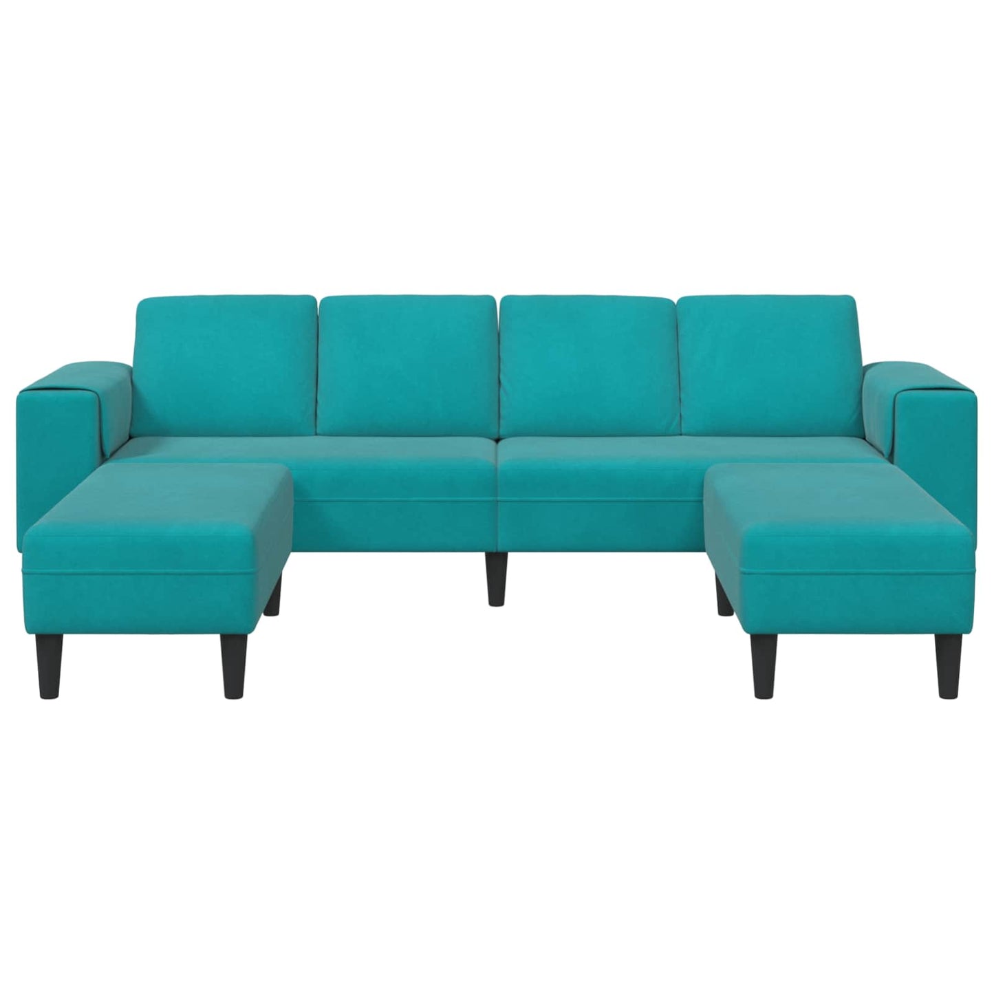 vidaXL Καναπές σαλονιού 3 pcs Τιρκουάζ 250 x 188 x 76 εκ.