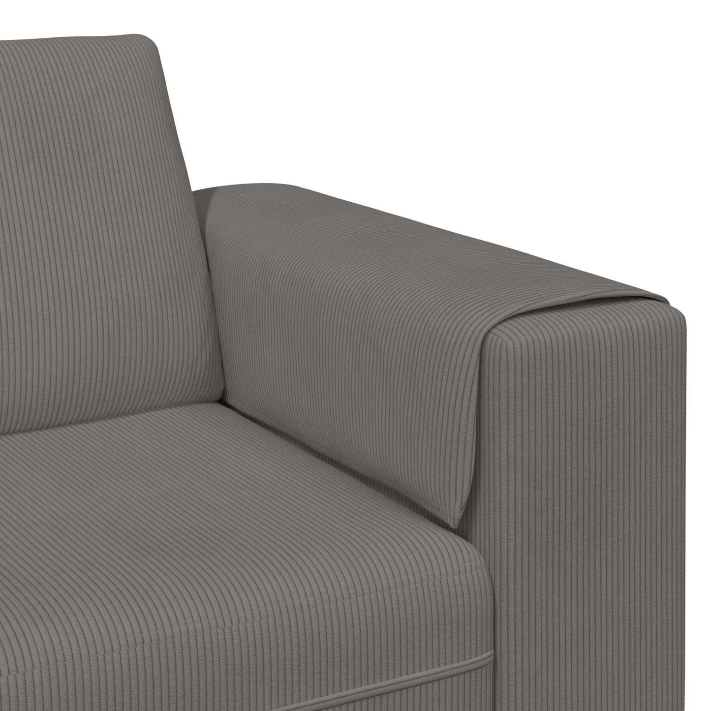 vidaXL Καναπές Ανοιχτό γκρι 250 x 188 x 76 εκ. Υφασμάτινο Κορντουρά