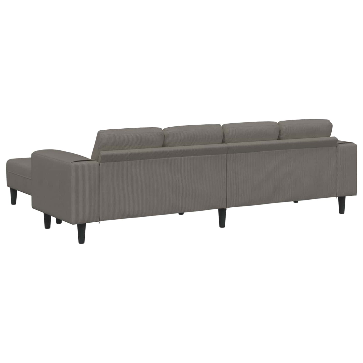 vidaXL Καναπές Ανοιχτό γκρι 250 x 188 x 76 εκ. Υφασμάτινο Κορντουρά