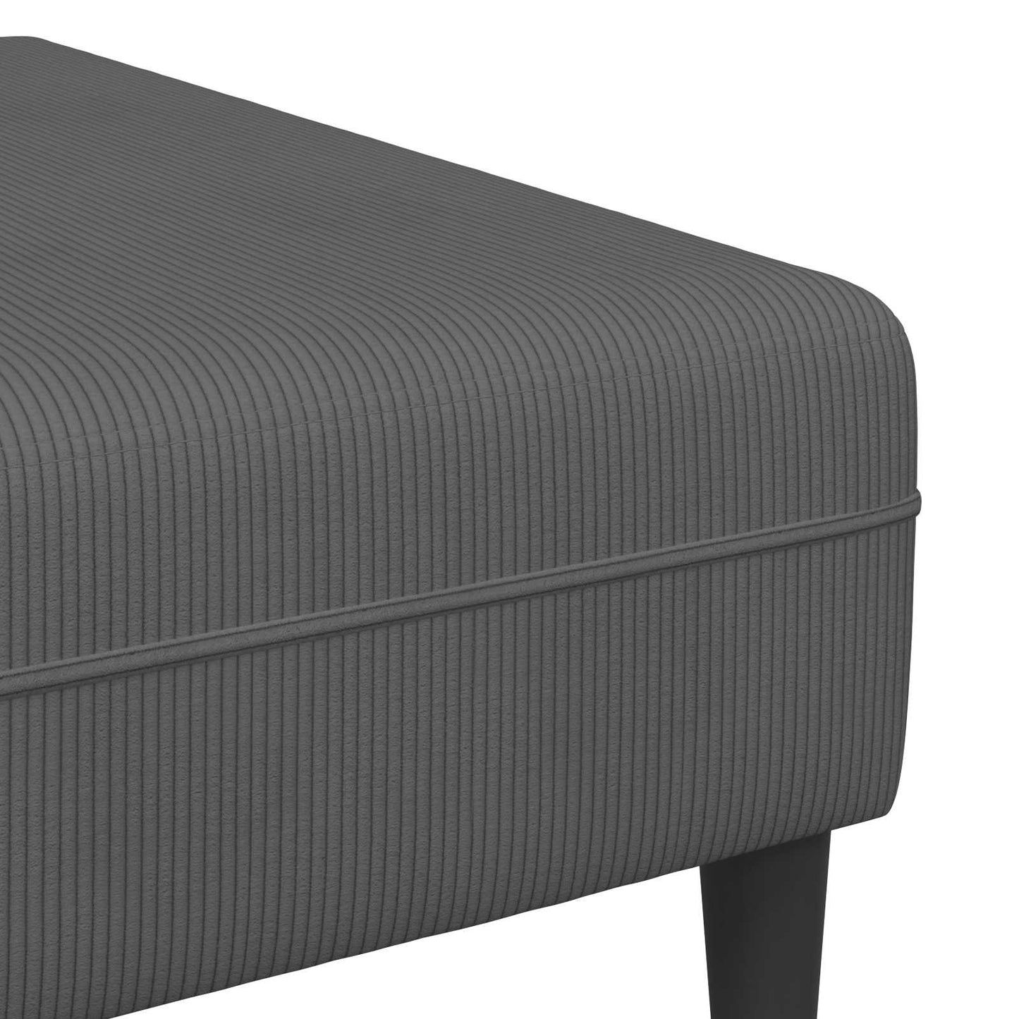 vidaXL Καναπές Σκούρο Γκρι 250 x 188 x 76 εκ. Υφασμάτινο Κορντουρά